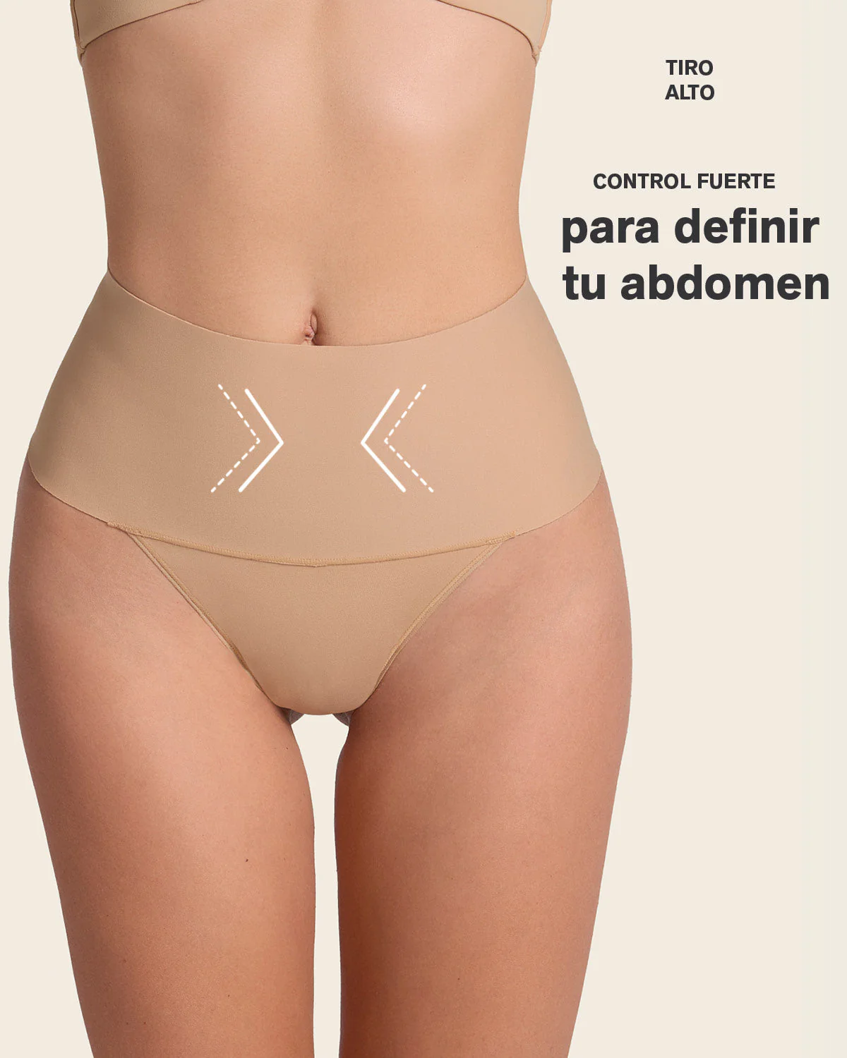 High-Tech High-Waisted Sculpting Thong - Image 3