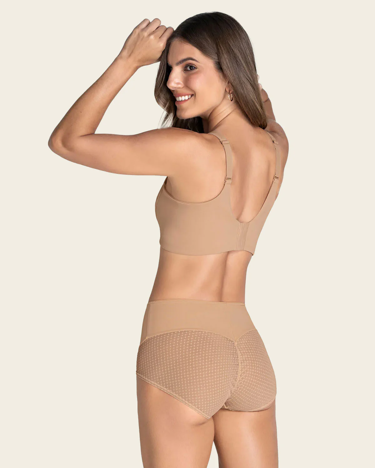 High-Waisted Firm Compression Knicker with Sheer Bottom - Image 4