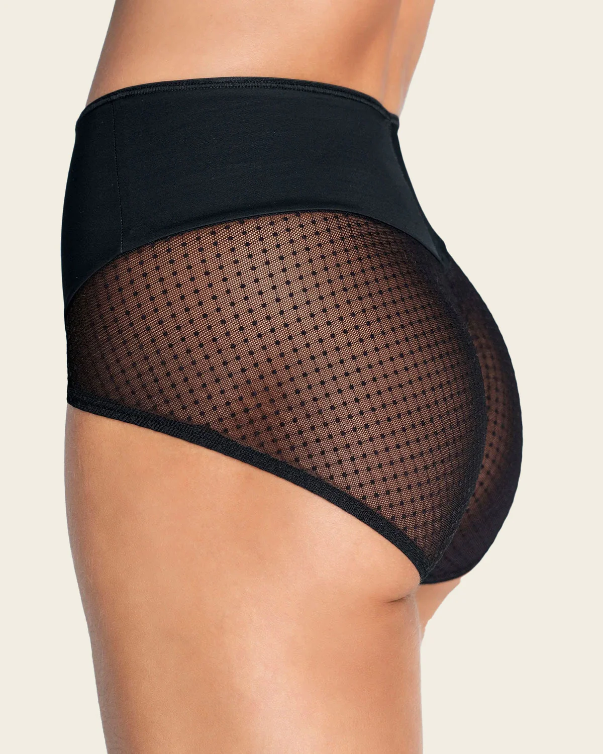 High-Waisted Firm Compression Knicker with Sheer Bottom - Image 7