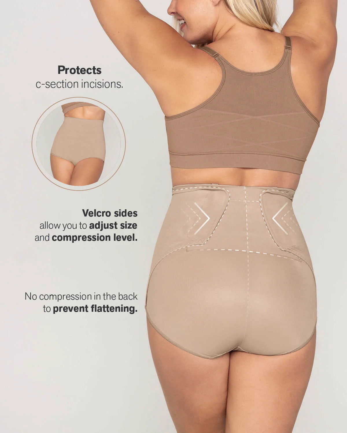 High-Waisted Firm Compression Post Surgical Knicker with Adjustable Belly Wrap - Image 16