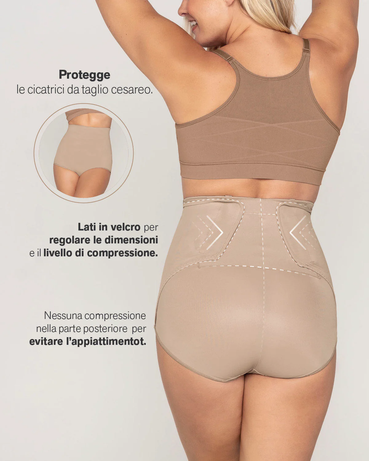 High-Waisted Firm Compression Post Surgical Knicker with Adjustable Belly Wrap - Image 22