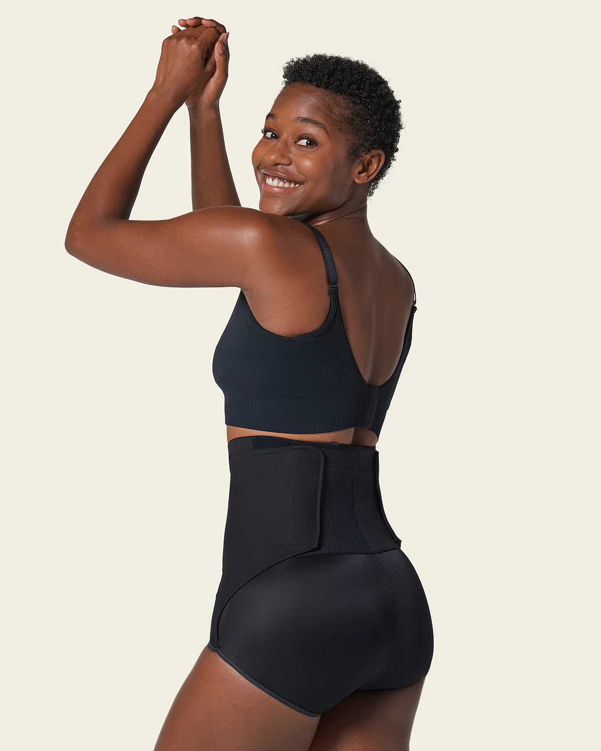 High-Waisted Firm Compression Post Surgical Knicker with Adjustable Belly Wrap - Image 9