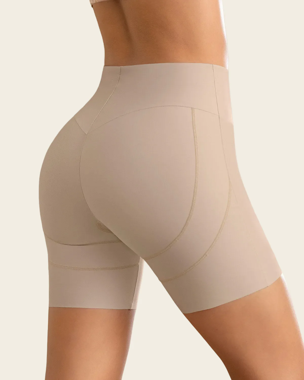 High-Waisted Mid-Thigh Bum Lifter Shaper Short