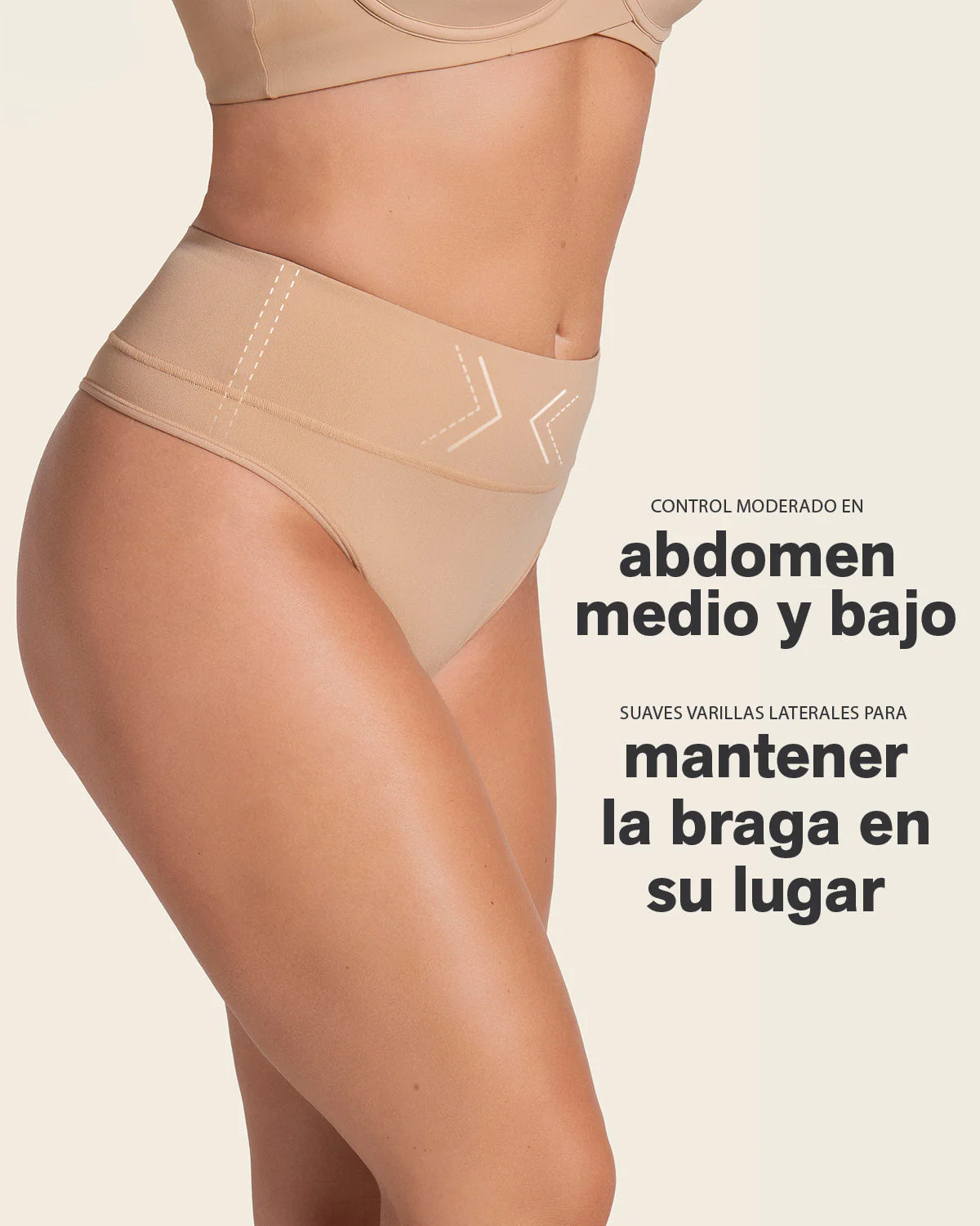 High-Waisted Seamless Moderate Shaper Thong knicker - Image 3