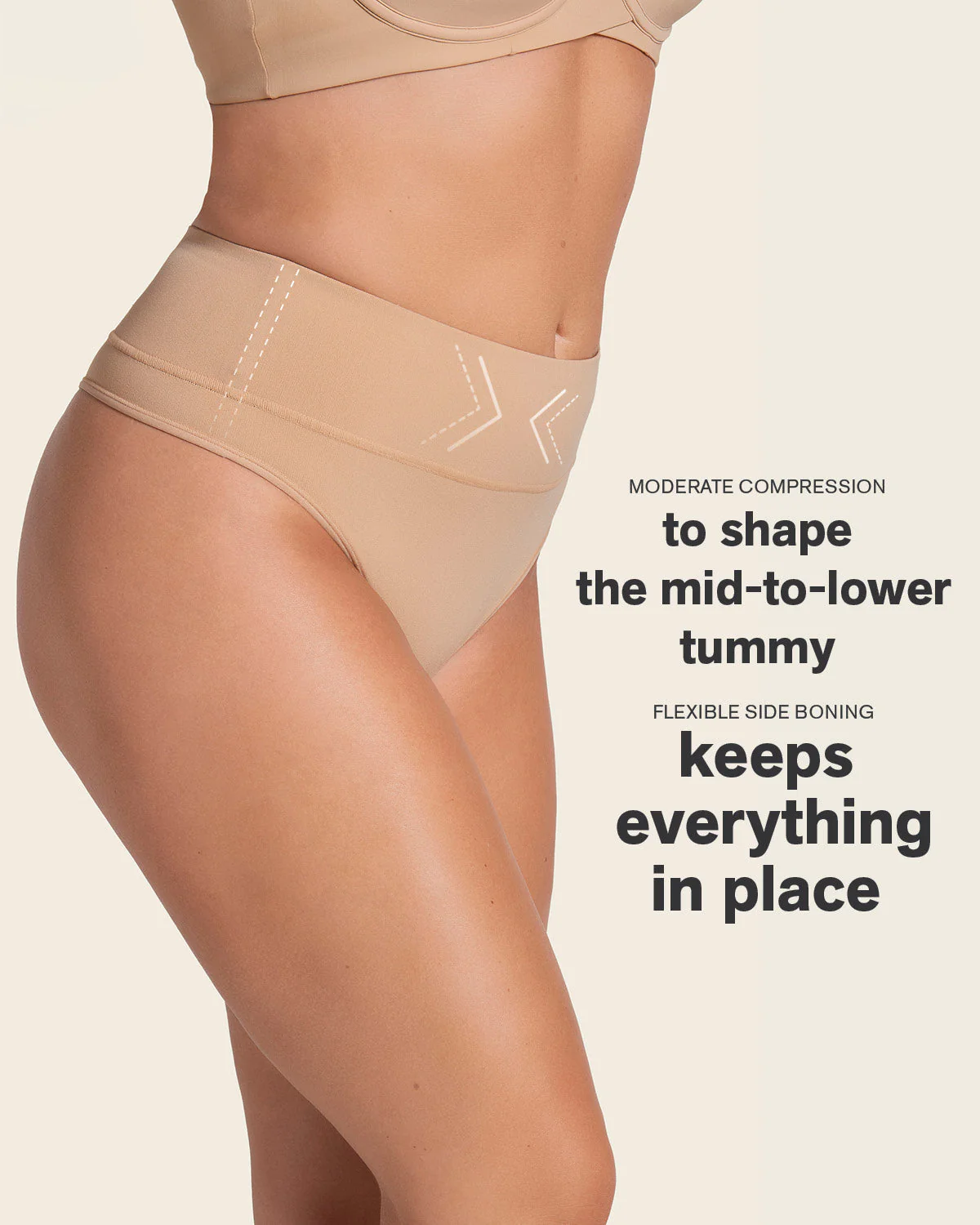 High-Waisted Seamless Moderate Shaper Thong knicker - Image 5