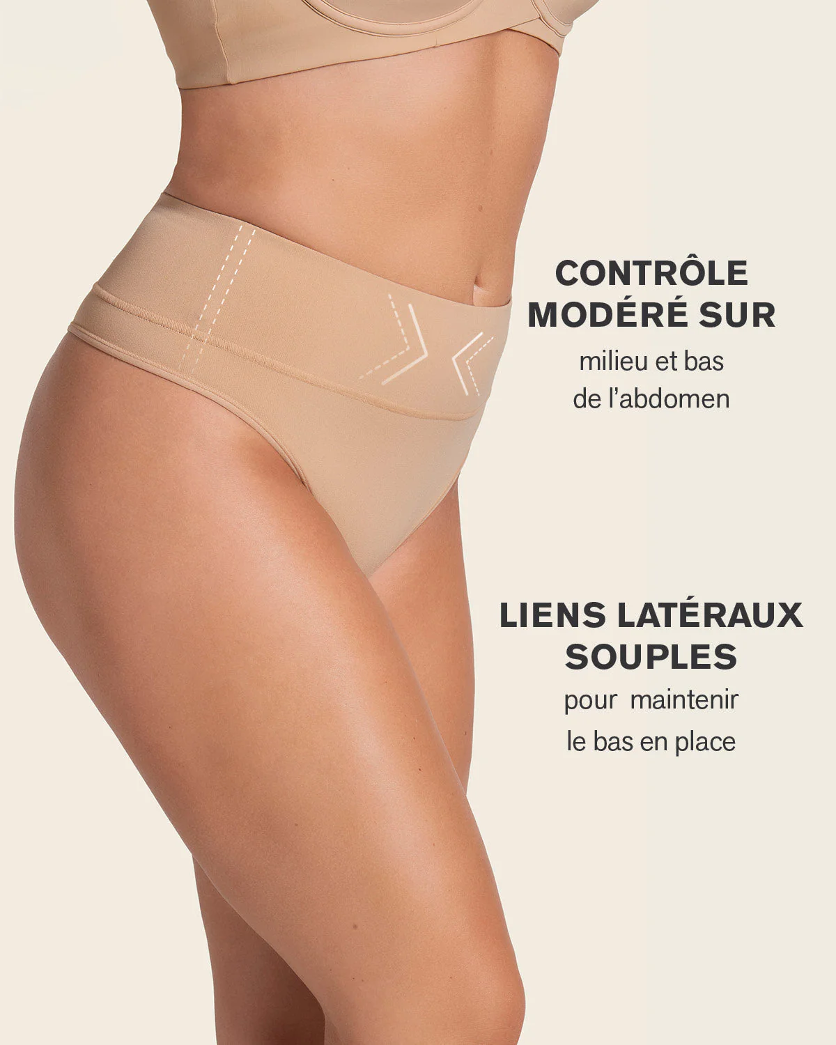 High-Waisted Seamless Moderate Shaper Thong knicker - Image 9