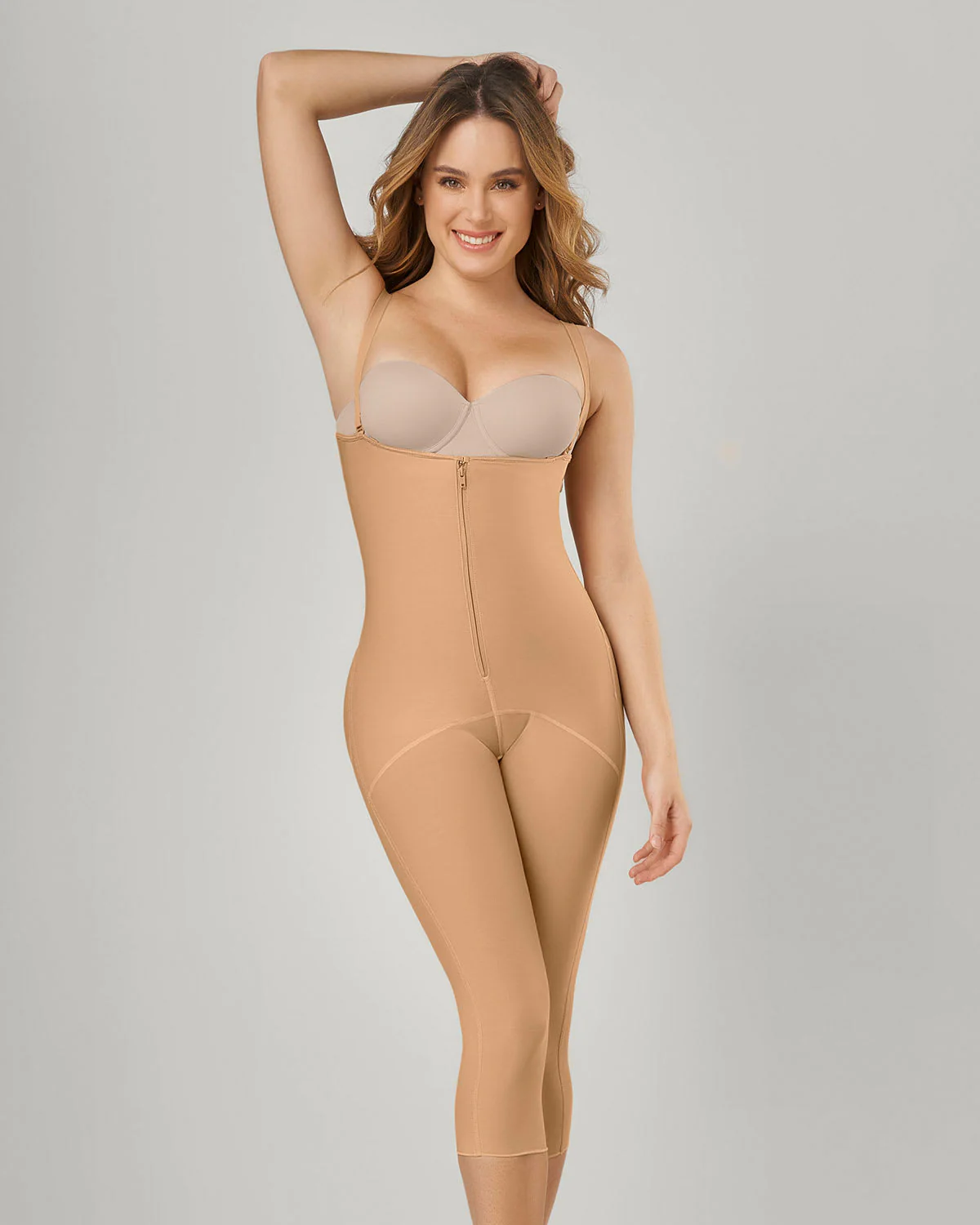 Hook-and-Zip Mid-Calf Sculpting Body Shaper - Image 5