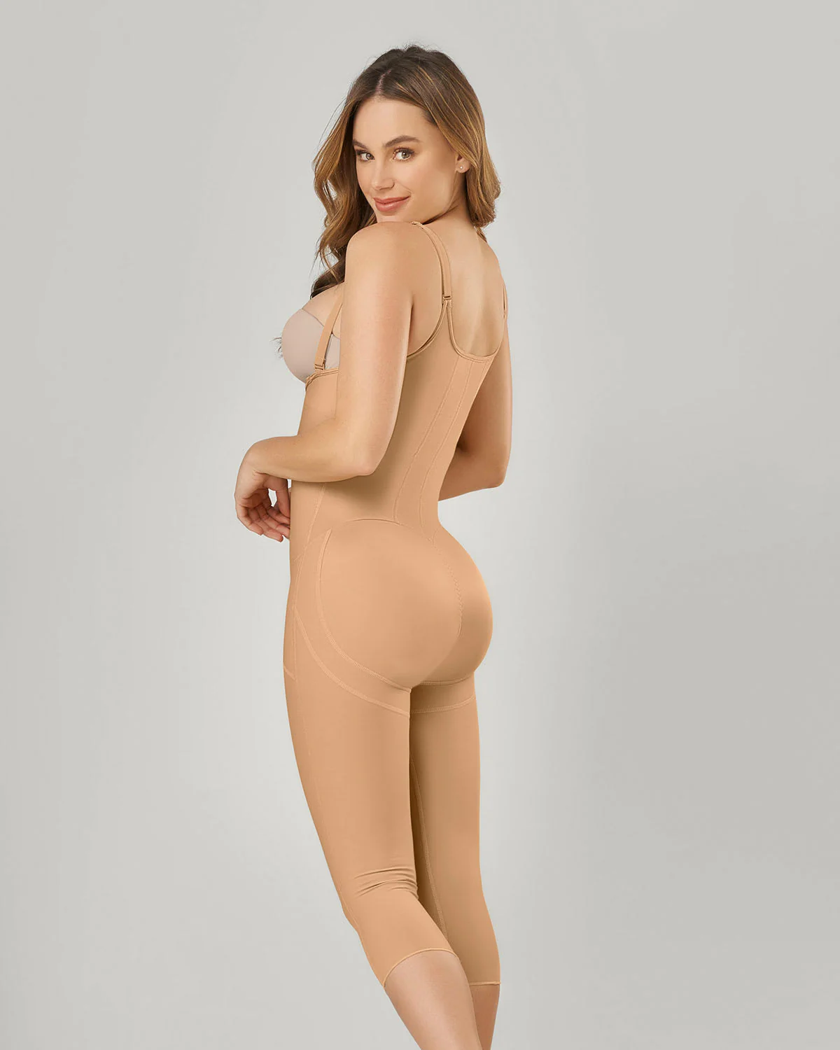 Hook-and-Zip Mid-Calf Sculpting Body Shaper - Image 7
