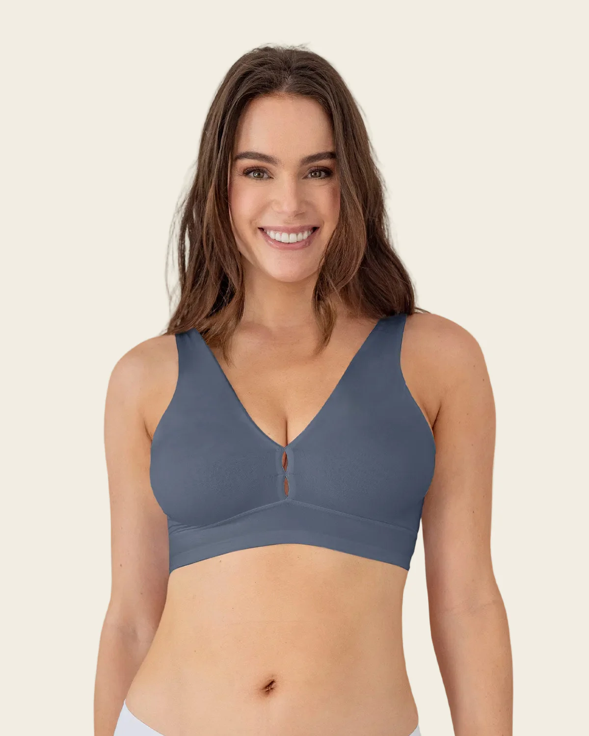 Keyhole Front V-Neck Light Sports Bra - Image 10