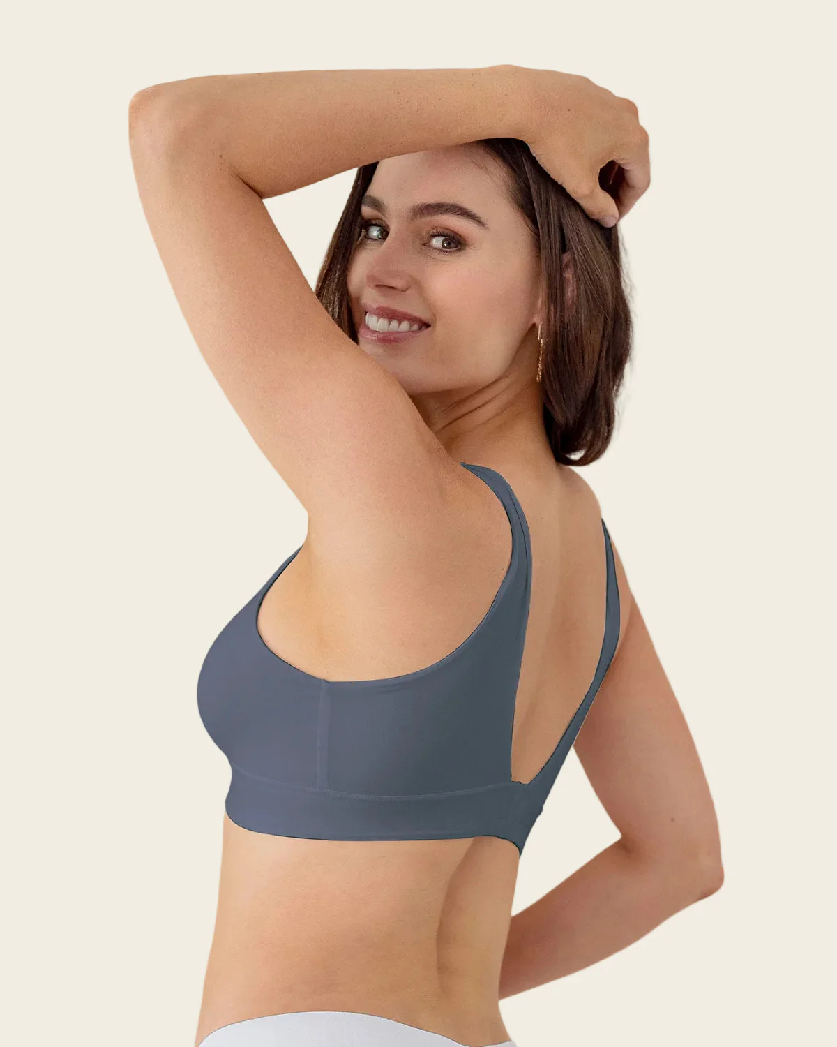Keyhole Front V-Neck Light Sports Bra - Image 11