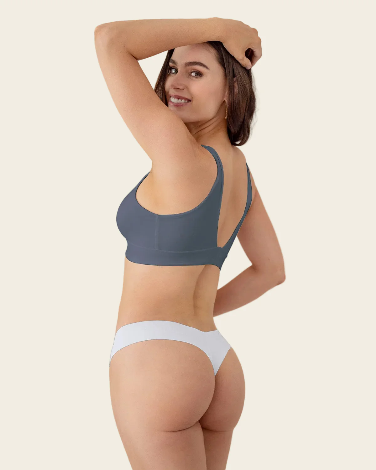 Keyhole Front V-Neck Light Sports Bra - Image 13