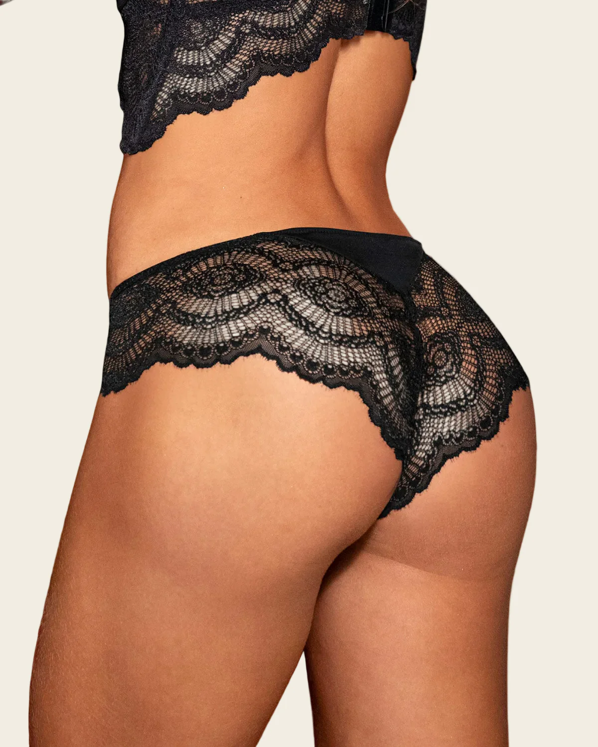 Lace and Smooth Cheeky Knicker - Image 9