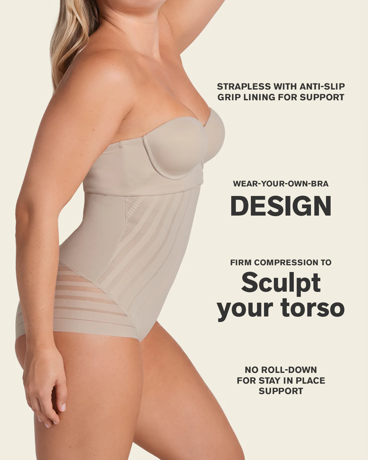 Lace Stripe Extra High-Waisted Sculpting Shaper Knicker - Image 4