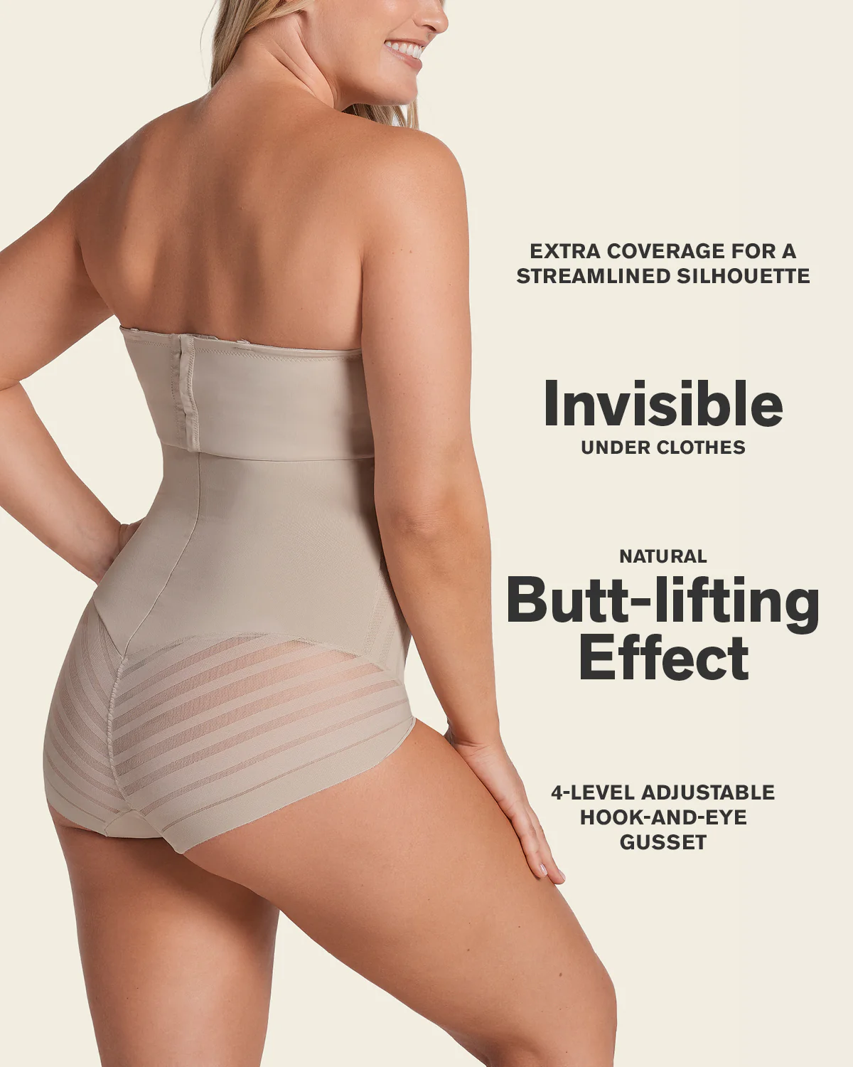 Lace Stripe Extra High-Waisted Sculpting Shaper Knicker - Image 5