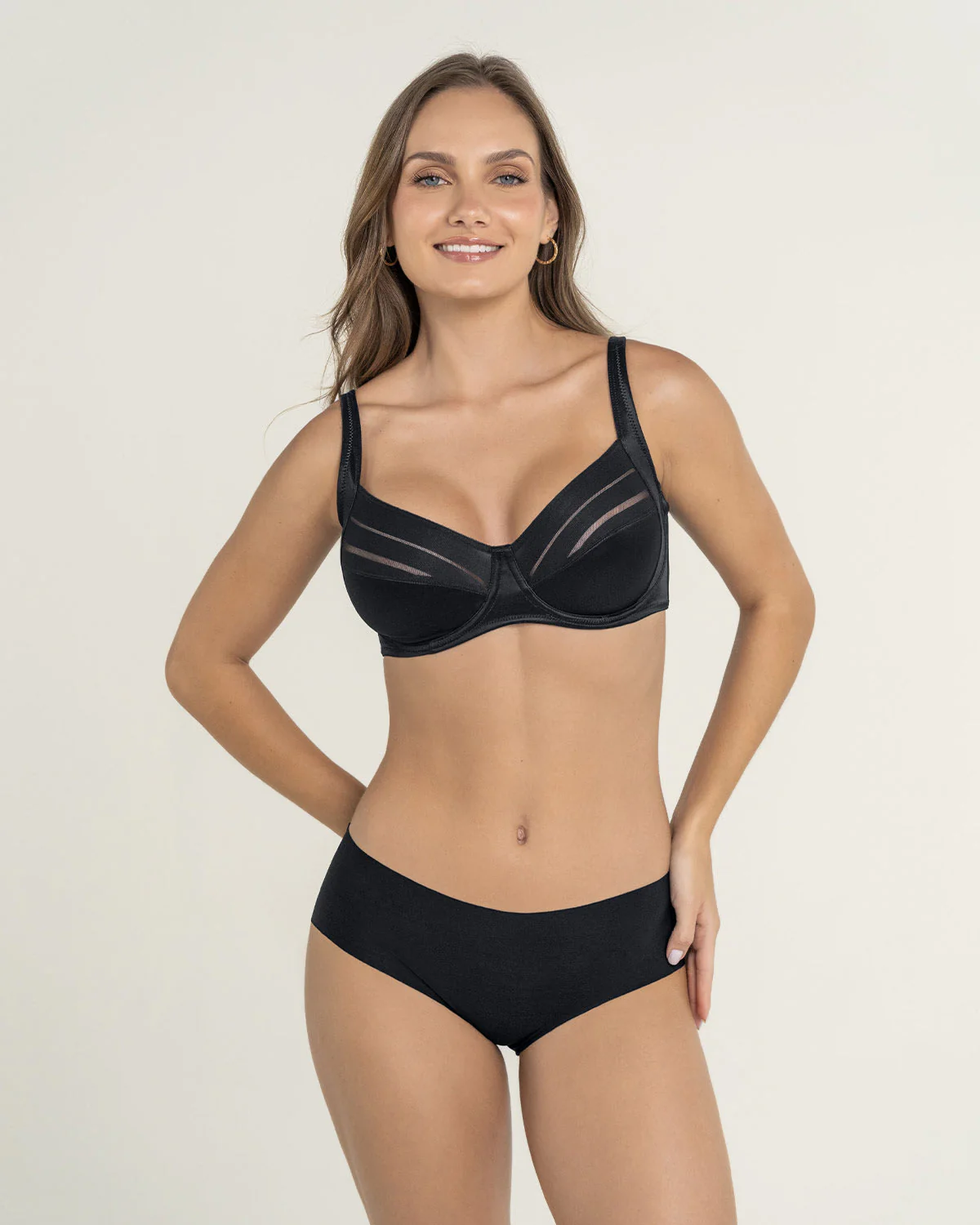 Lace Stripes Natural Support Classic Bra - Image 6