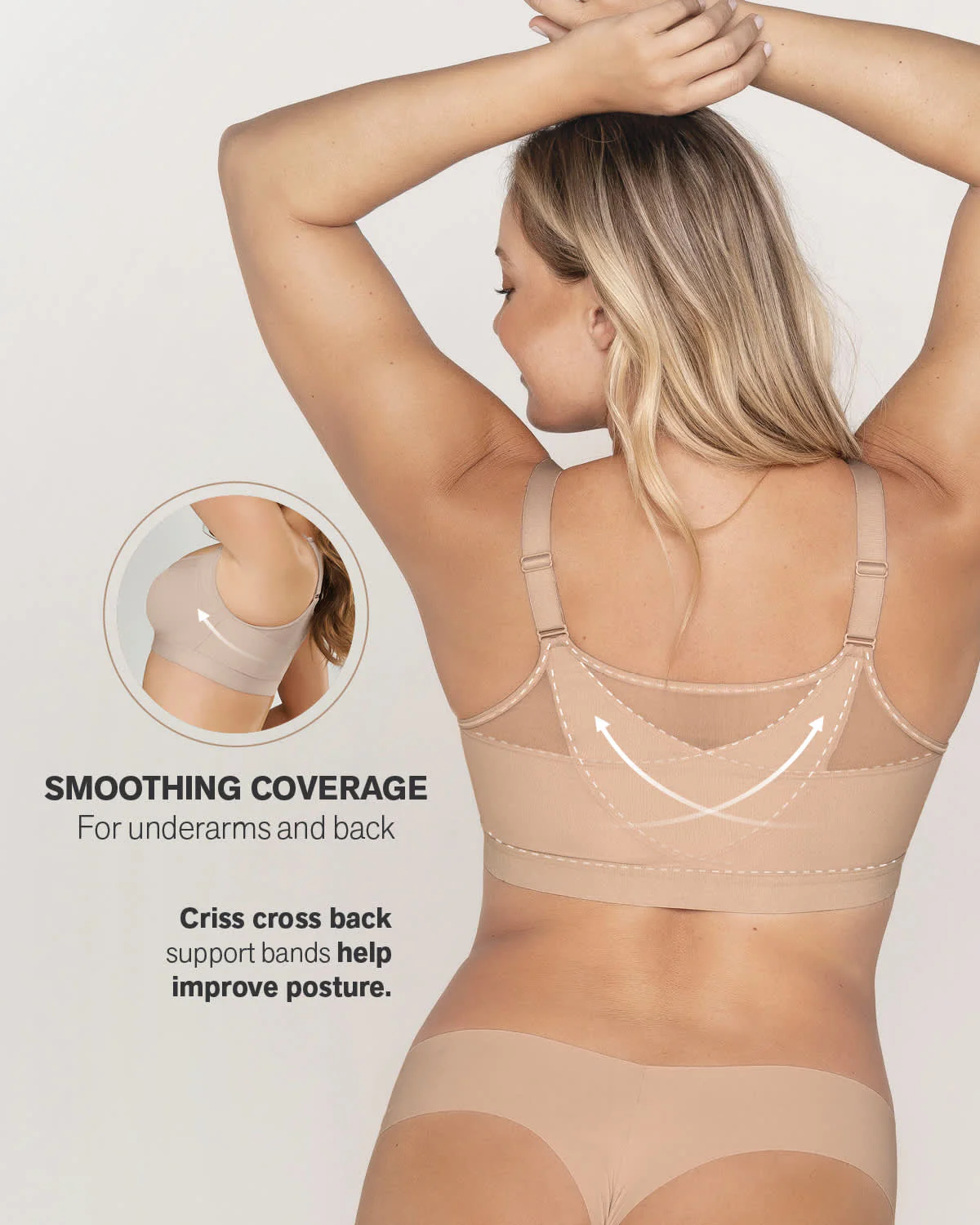 Lightly Lined Wireless Posture Corrector Bra - Image 15