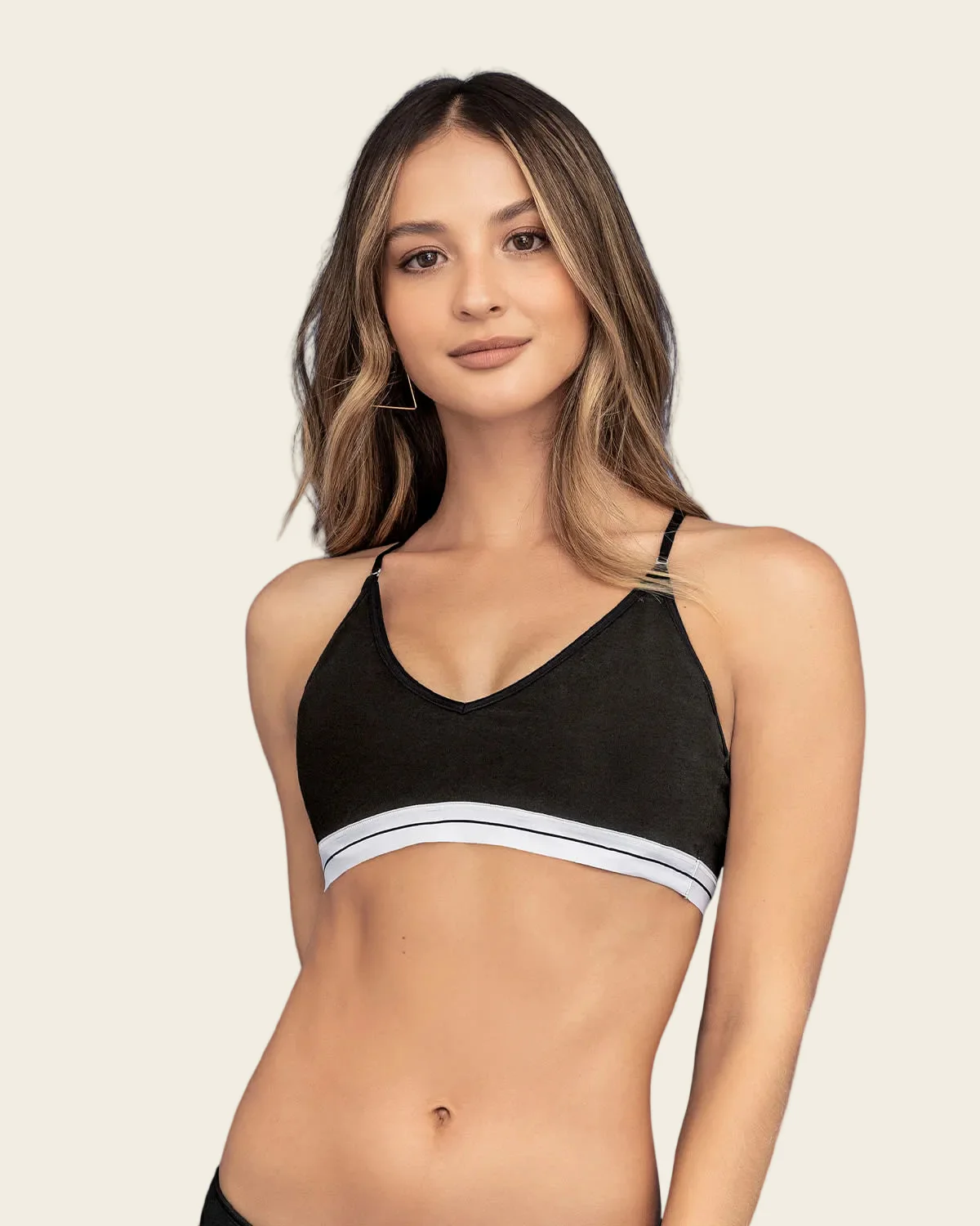Logo Band Strech Cotton Pullover Bra