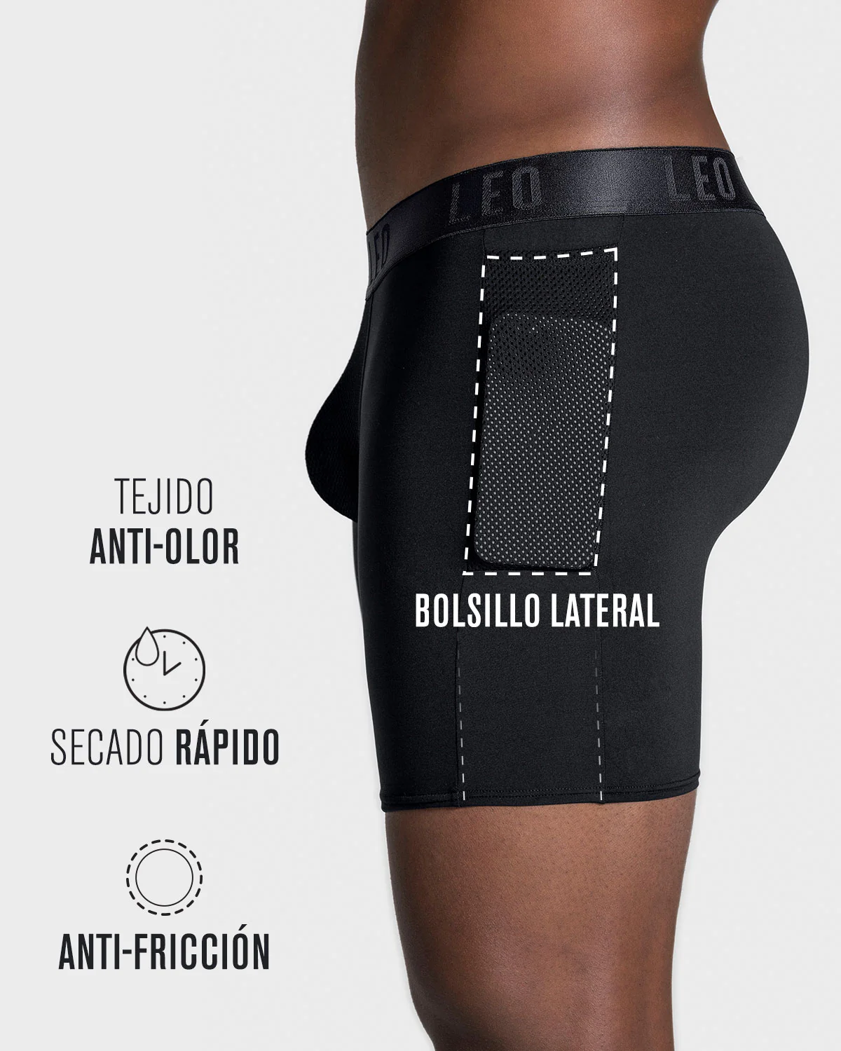 Long Athletic Boxer Brief with Side Pocket - Image 11