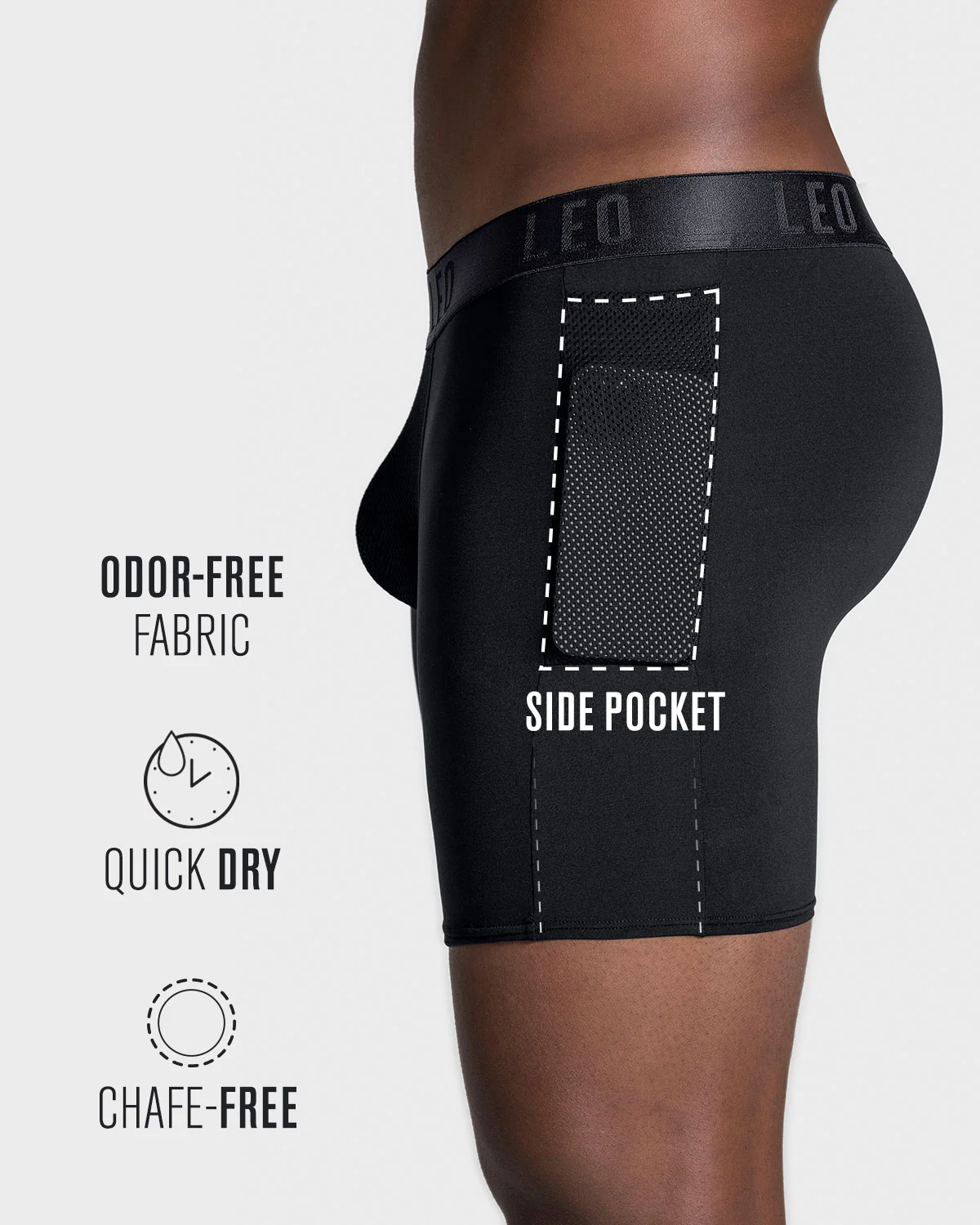 Long Athletic Boxer Brief with Side Pocket - Image 12