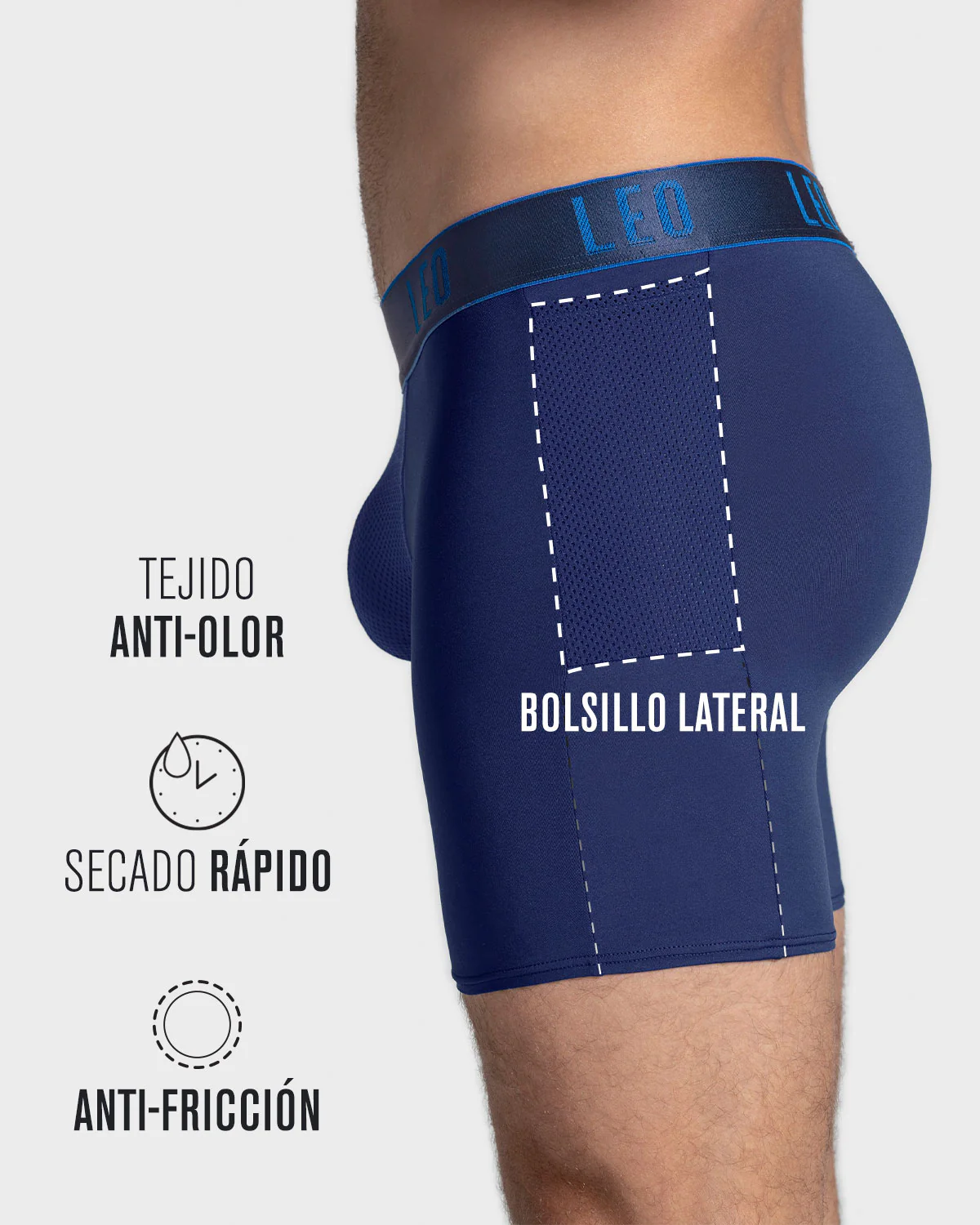 Long Athletic Boxer Brief with Side Pocket - Image 6