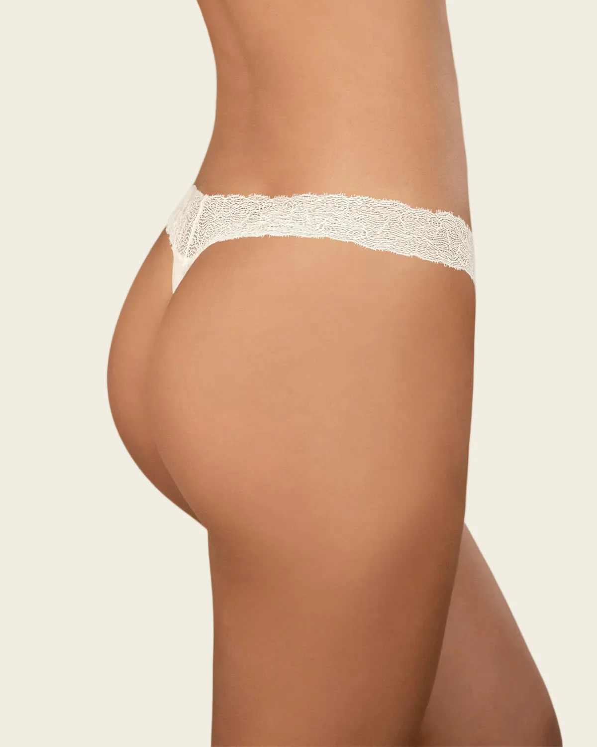 Low-Rise Lace Waistband Thong Knicker - Image 9
