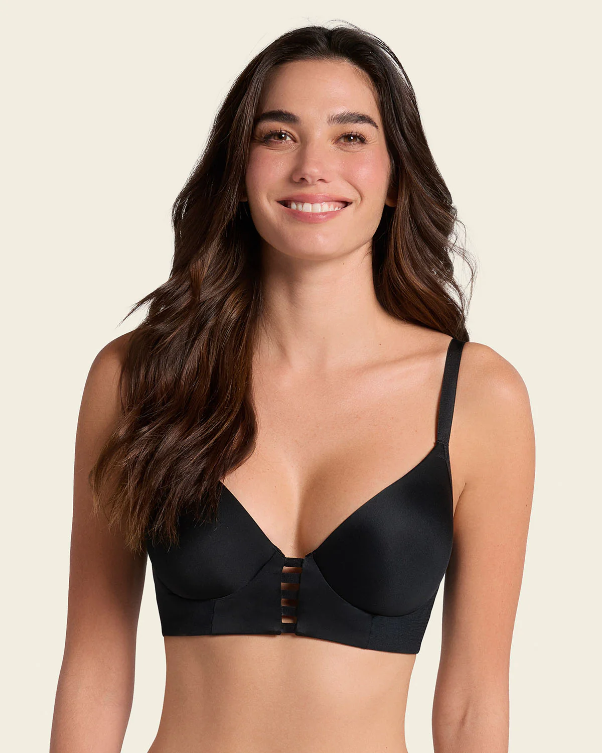 Memory Foam Push-Up Underwire Bustier Bra with Strappy Front - Image 16