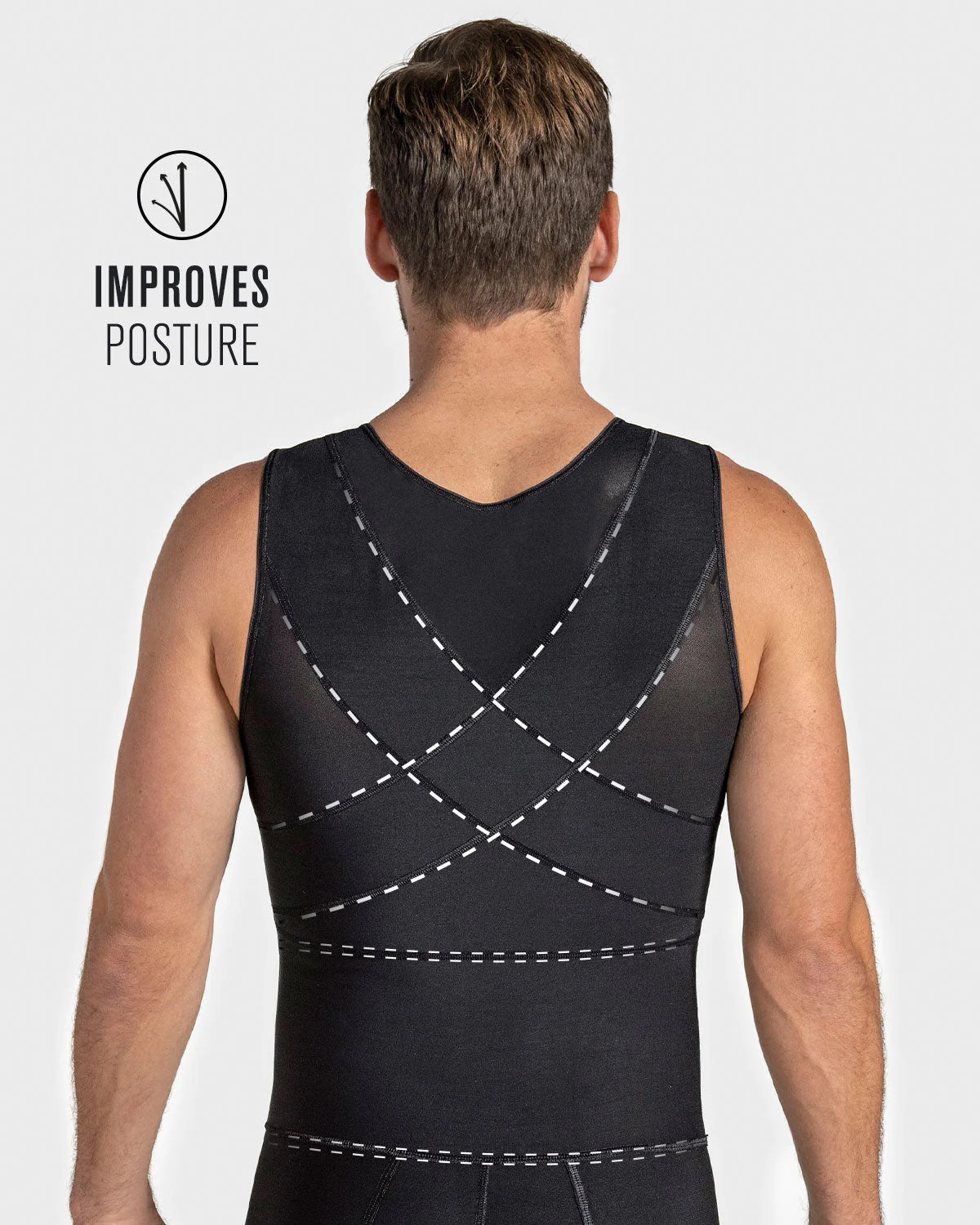 Men's post-surgical compression bodysuit - Image 3