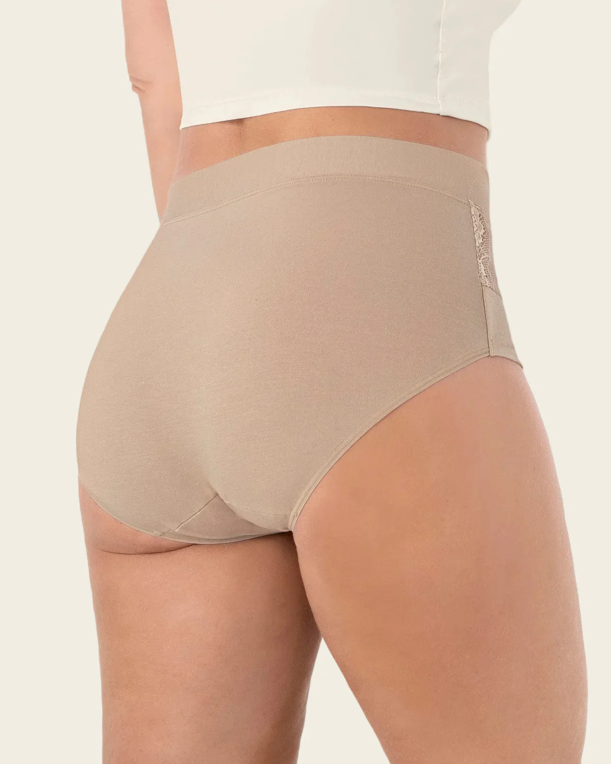 Mid-Rise Full Coverage Knicker with Lace Accents - Image 2