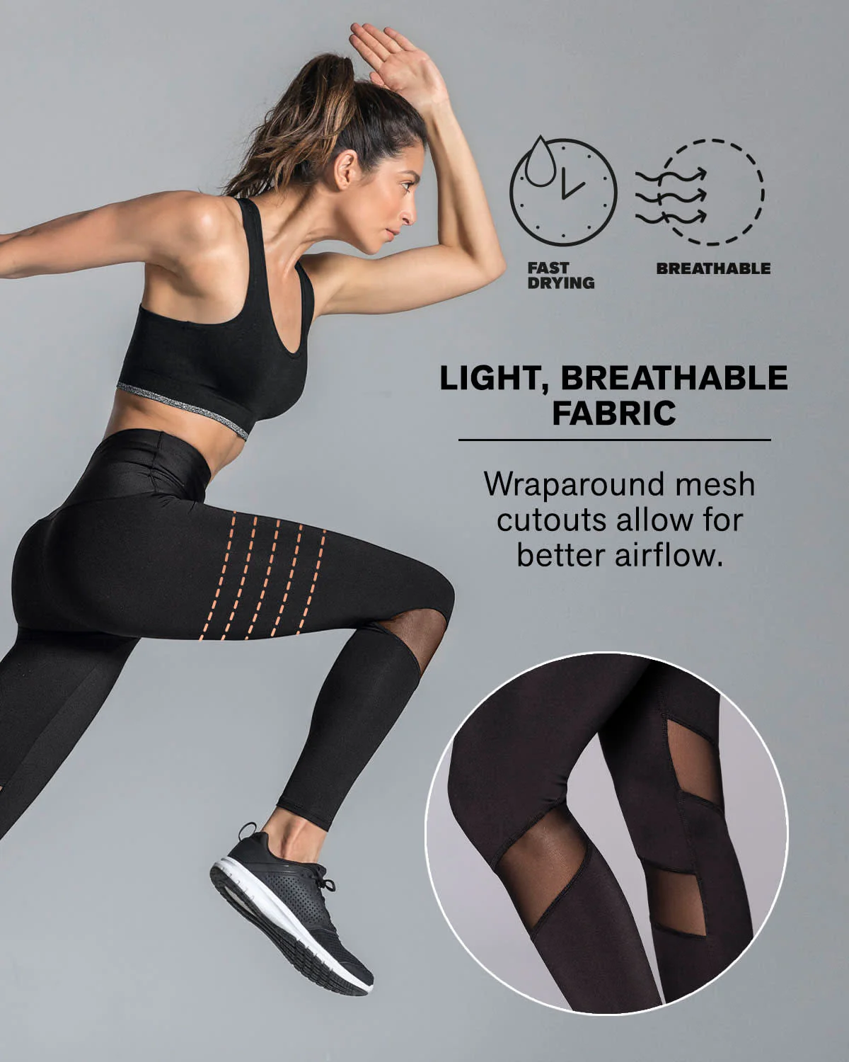 Mid-Rise Mesh Cutout Shaper Legging - Image 17