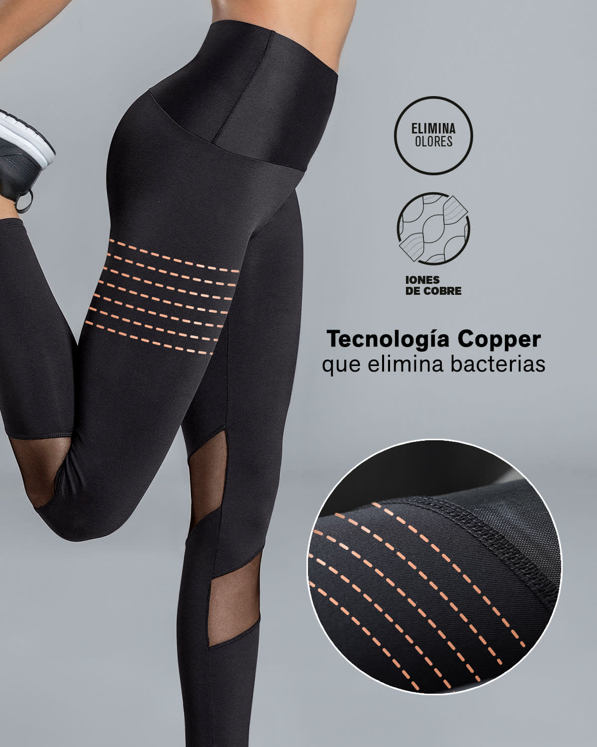 Mid-Rise Mesh Cutout Shaper Legging - Image 9