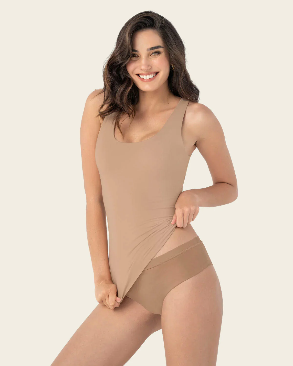 Moderate Compression Shaper Tank with Shelf Bra - Image 7