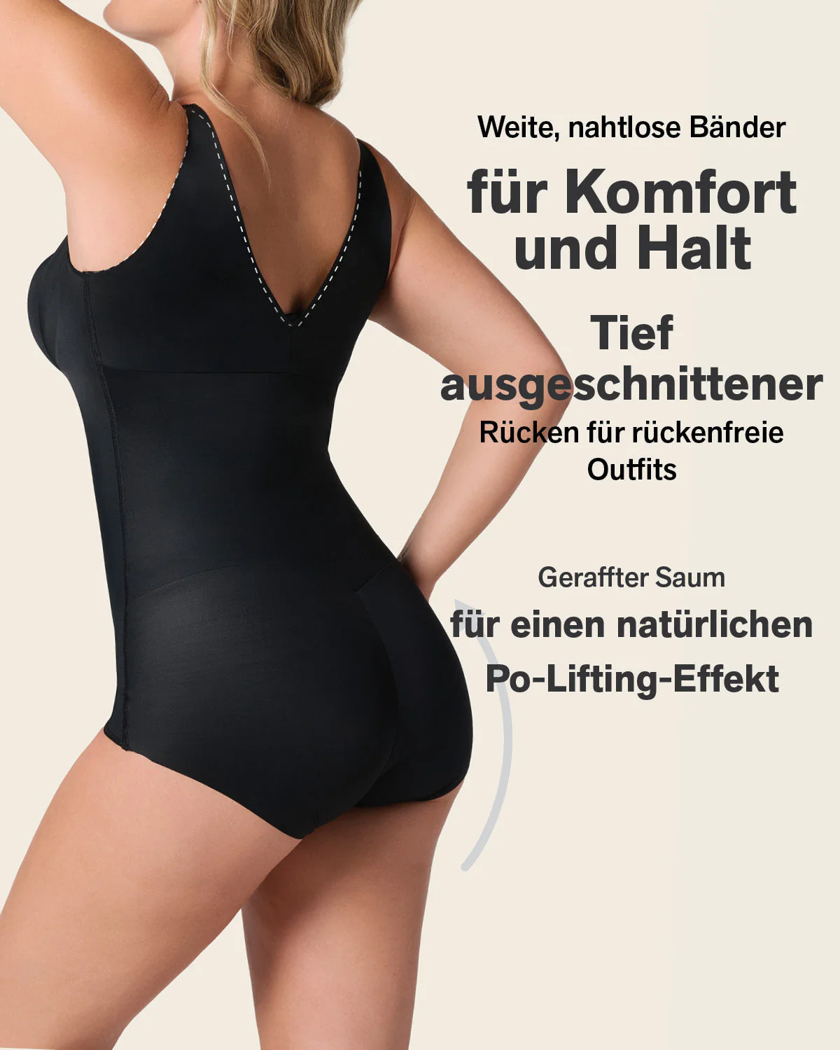 Plunge Back Classic Sculpting Body Shaper - Image 10