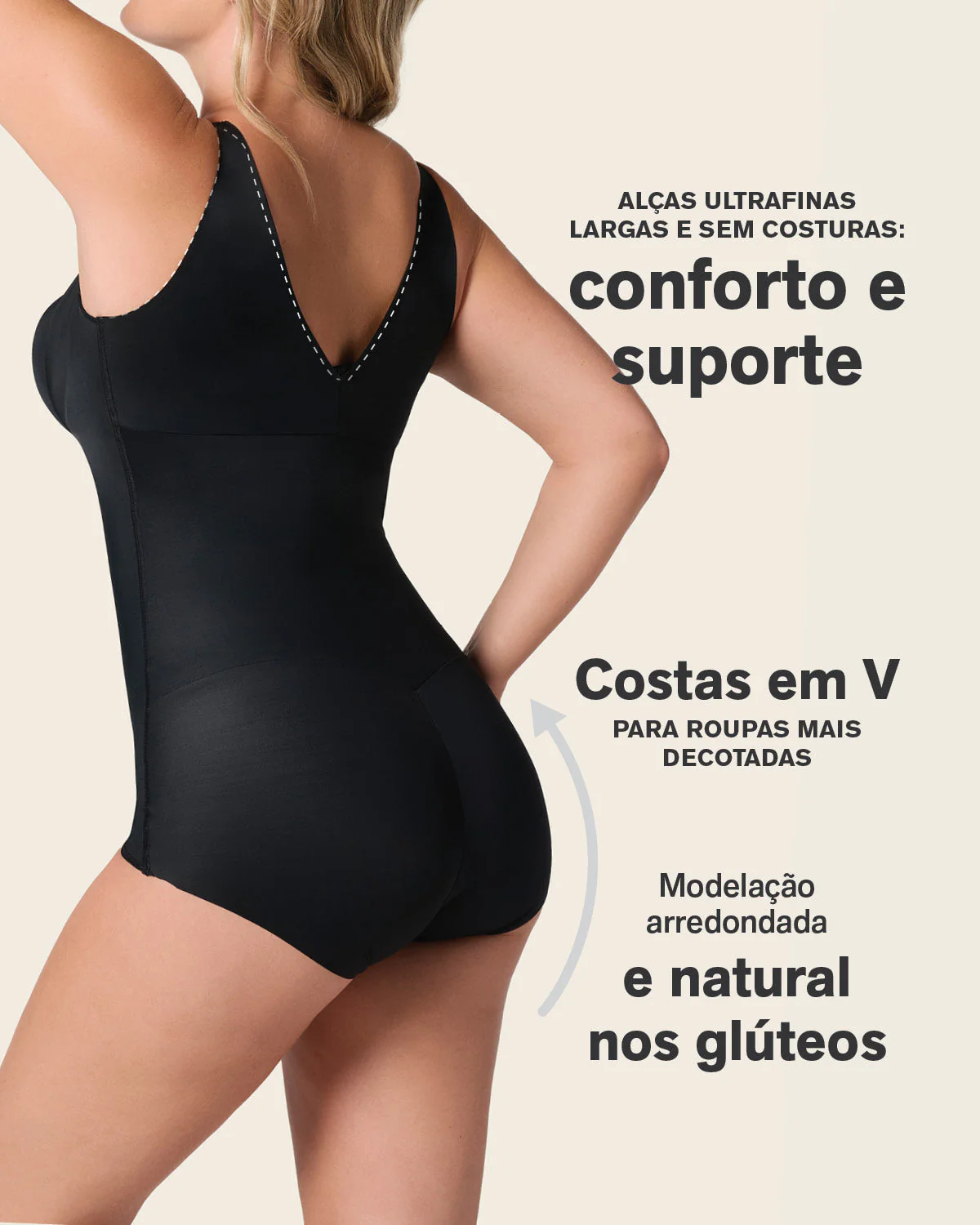 Plunge Back Classic Sculpting Body Shaper - Image 12