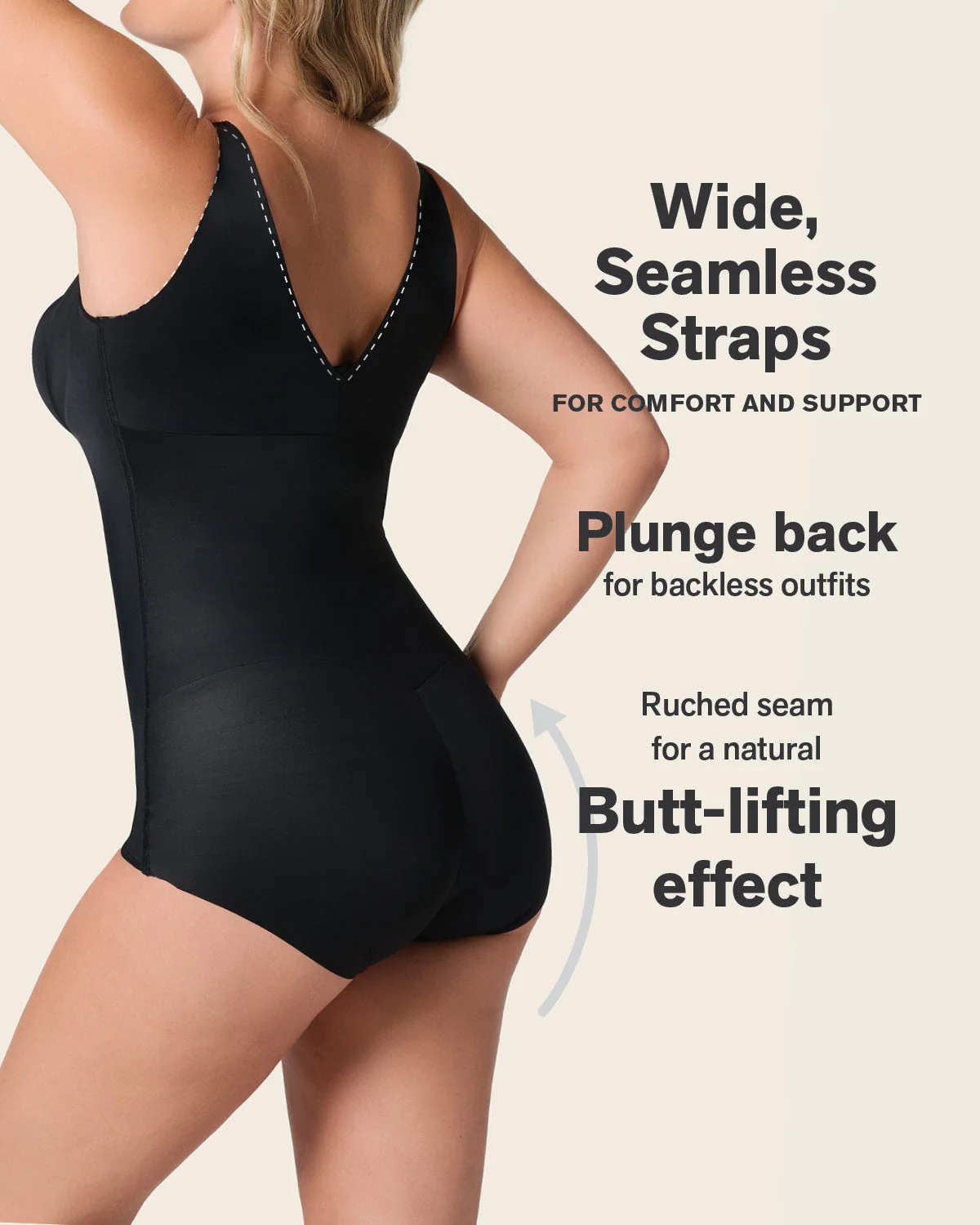 Plunge Back Classic Sculpting Body Shaper - Image 4