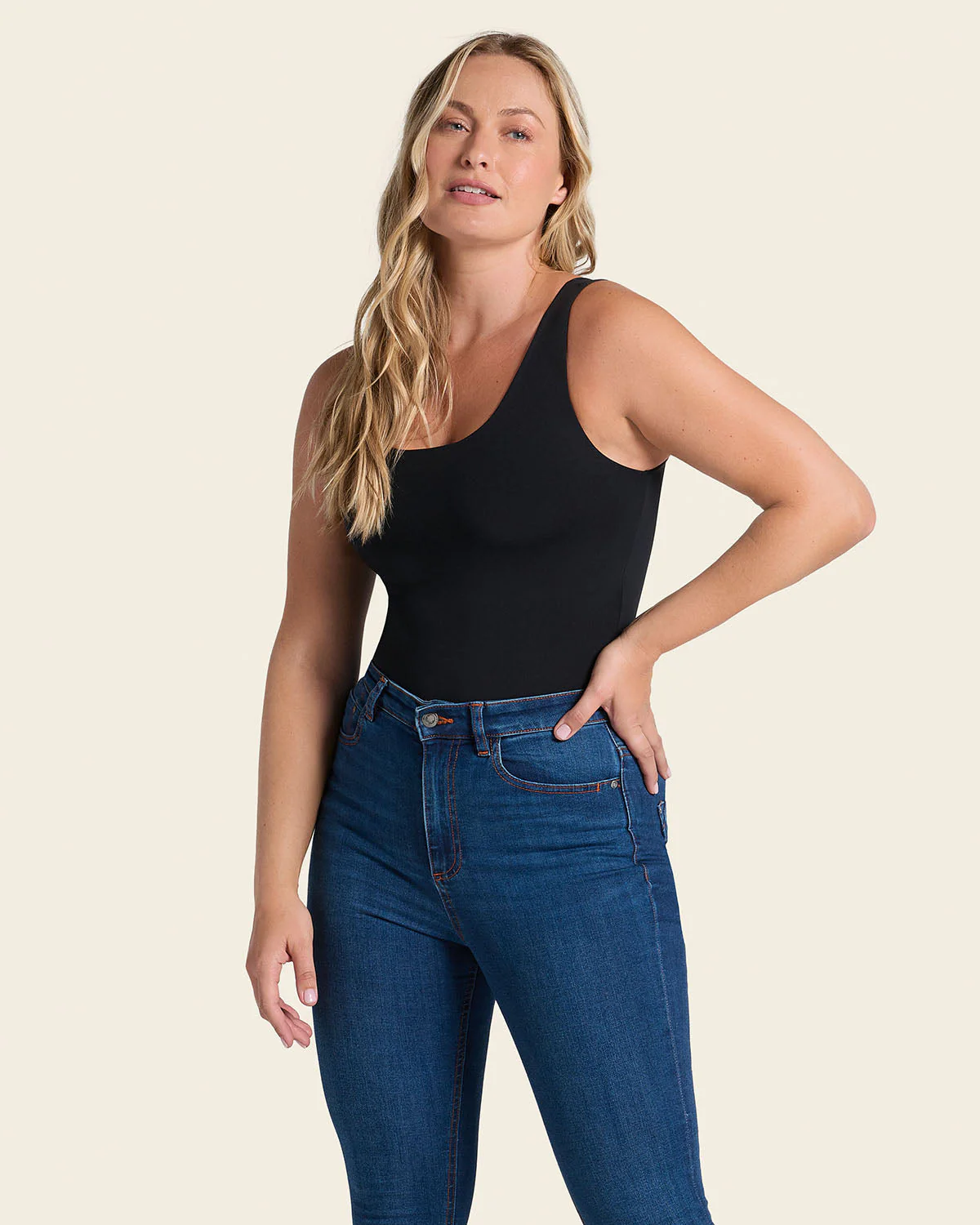 Plunge Classic Sleeveless Shaper Bodysuit - Image 4