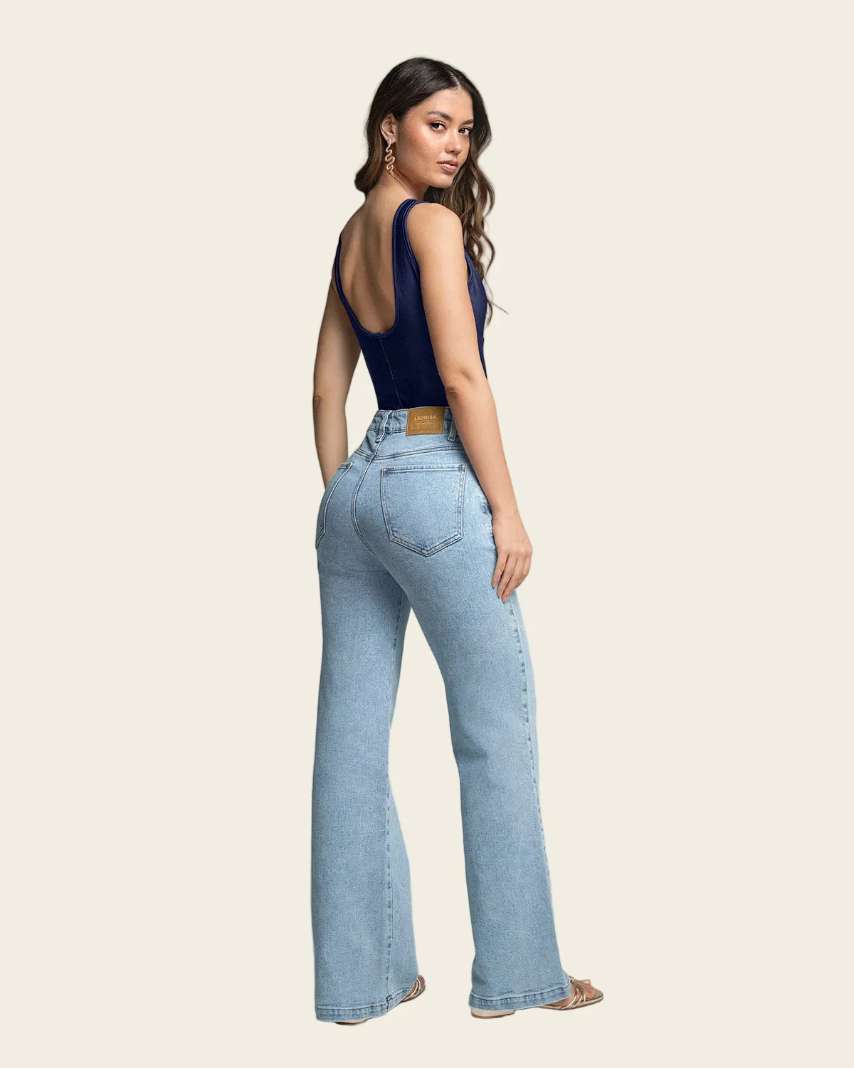Plunge Shaping Bodysuit with Mesh in Front - Image 10