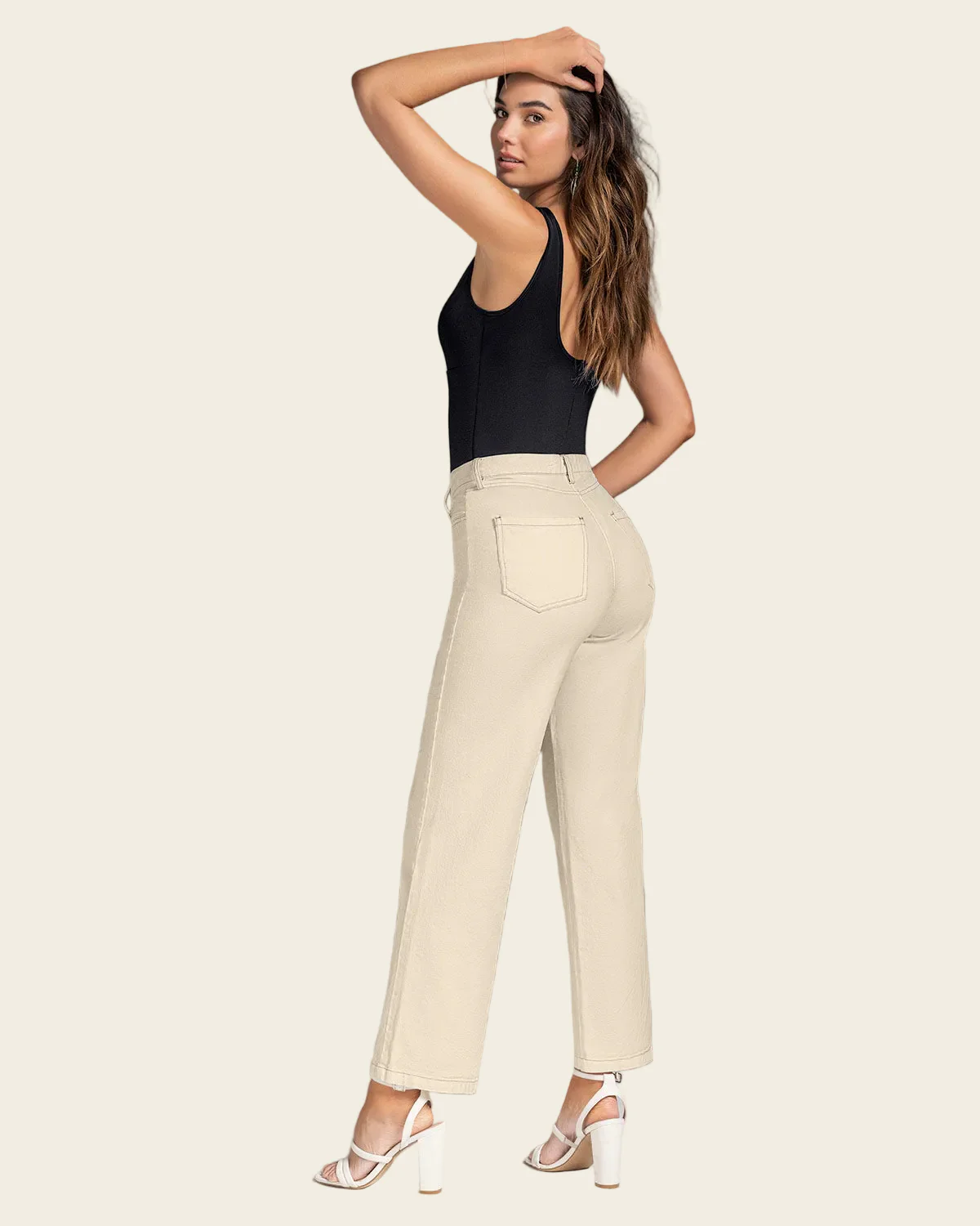 Plunge Shaping Bodysuit with Mesh in Front - Image 4