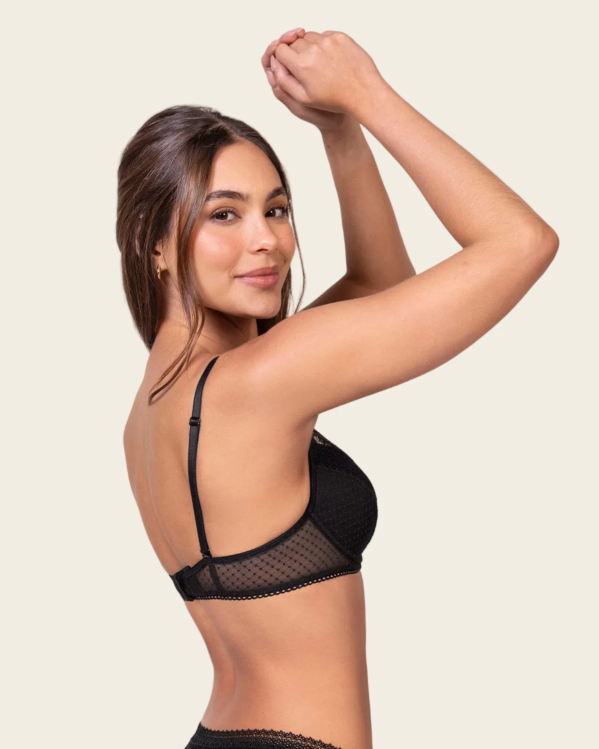 Pretty Sheer Lace Underwire Contour Bra - Image 2