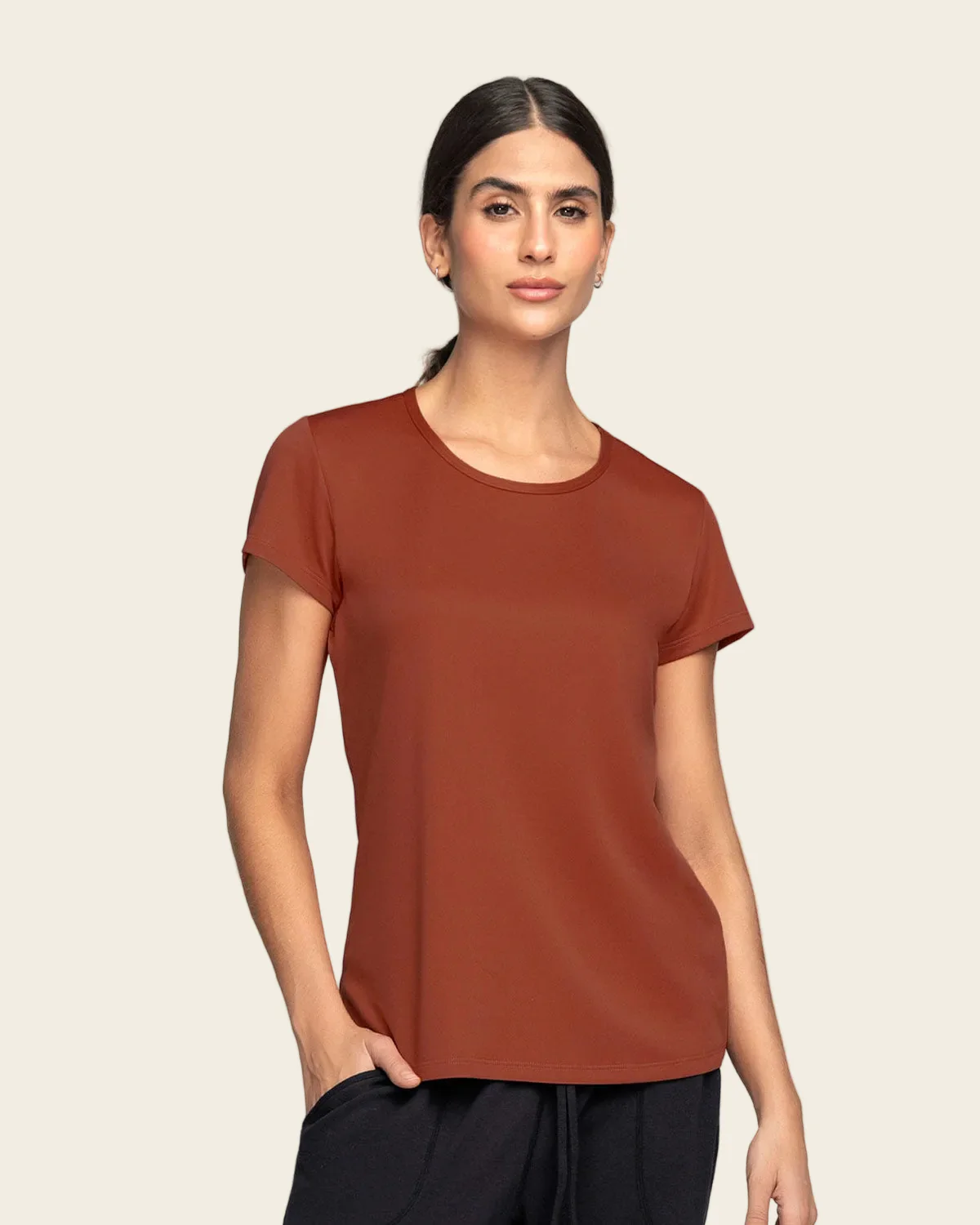 Quick-Dry Short Sleeve Round-Neck Active Tee - Image 26