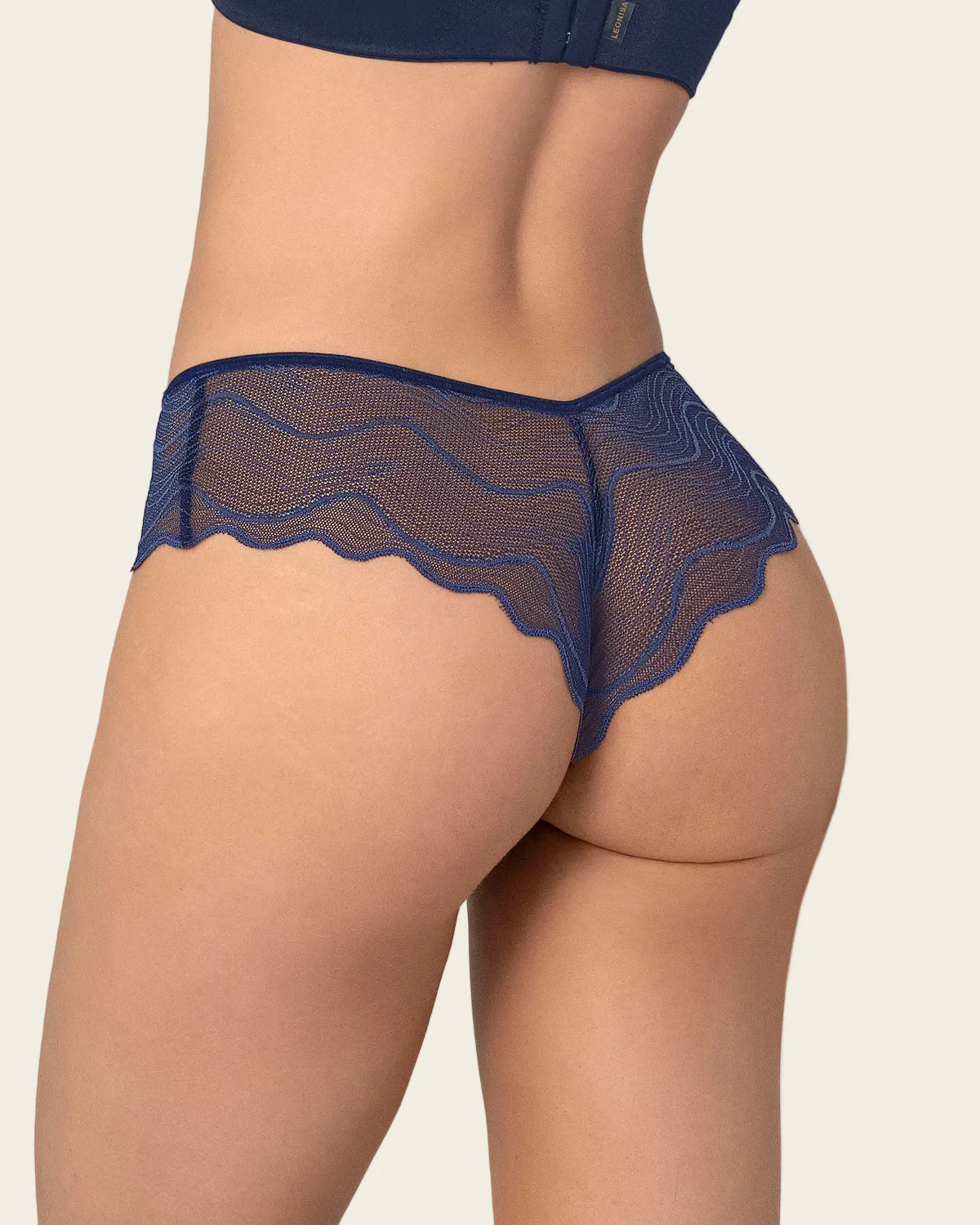 Scalloped Sheer Lace Cheeky Panty - Image 2