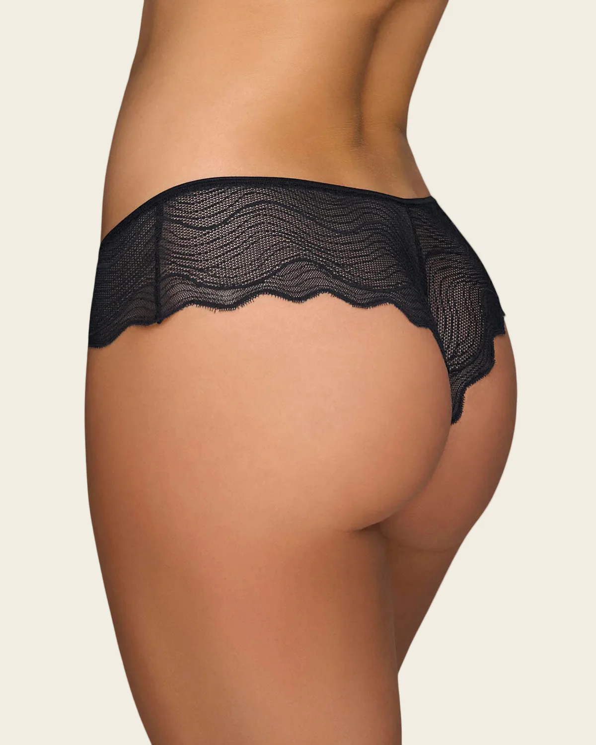 Scalloped Sheer Lace Cheeky Panty - Image 6