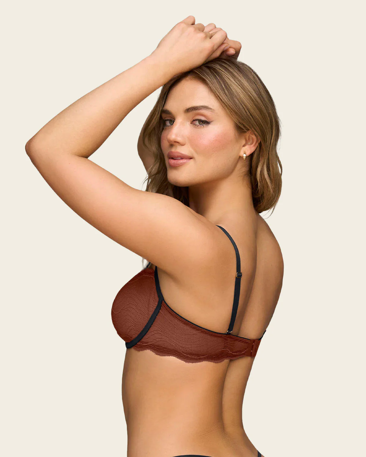 Scalloped Sheer Lace Underwire Unlined Bra - Image 6