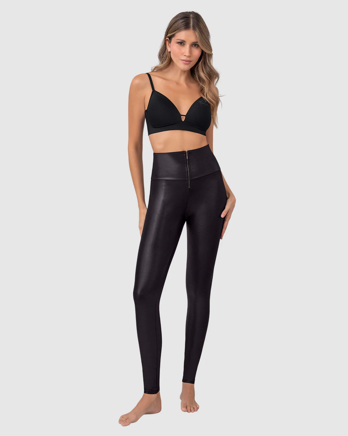 Sculpting Faux Leather Legging