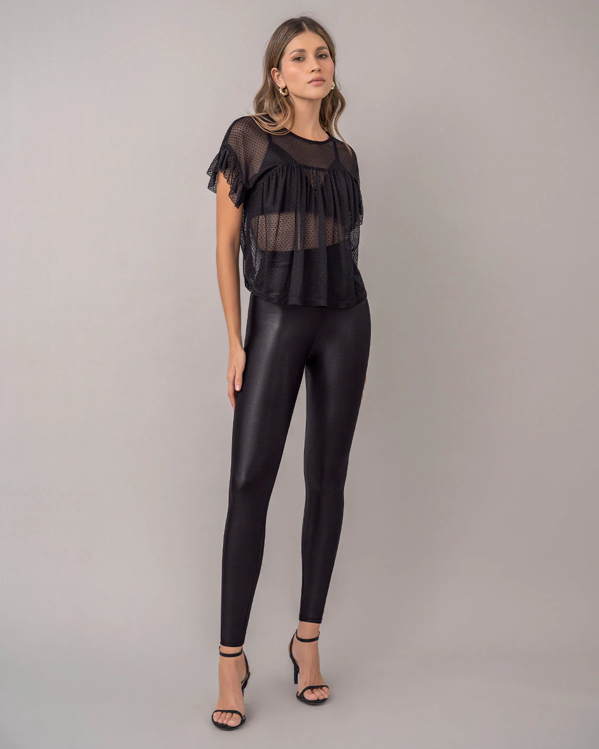 Sculpting Faux Leather Legging - Image 4
