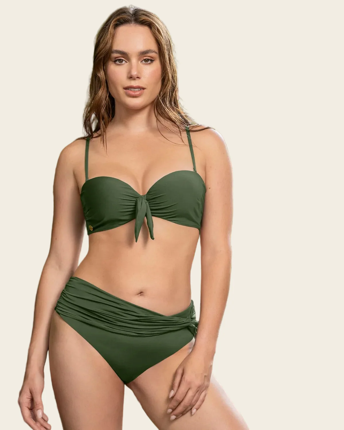 Separate Bikini Bottom with Crossover Waistband - Image 3