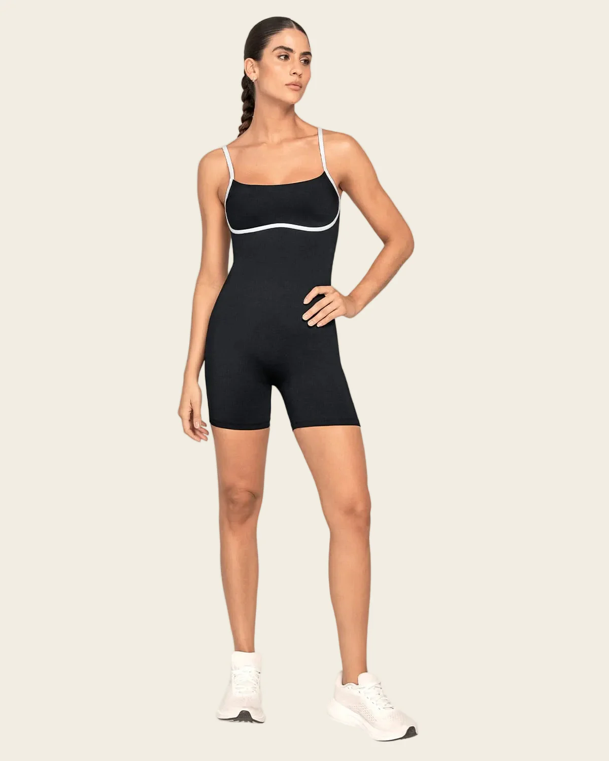 Shaping Bodycon Color Block Jumpsuit