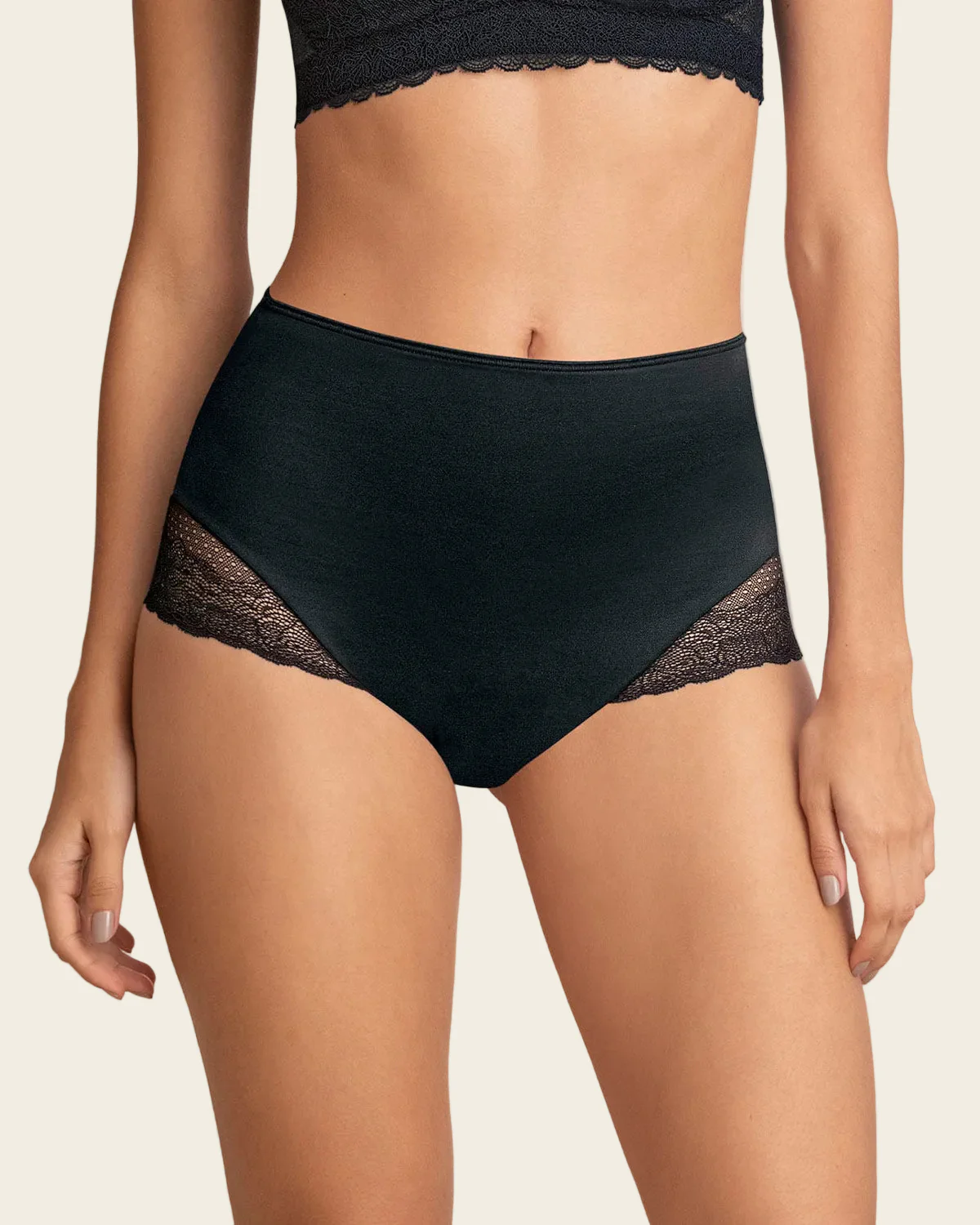 Sheer Lace Accent Shaper Knicker - Image 2
