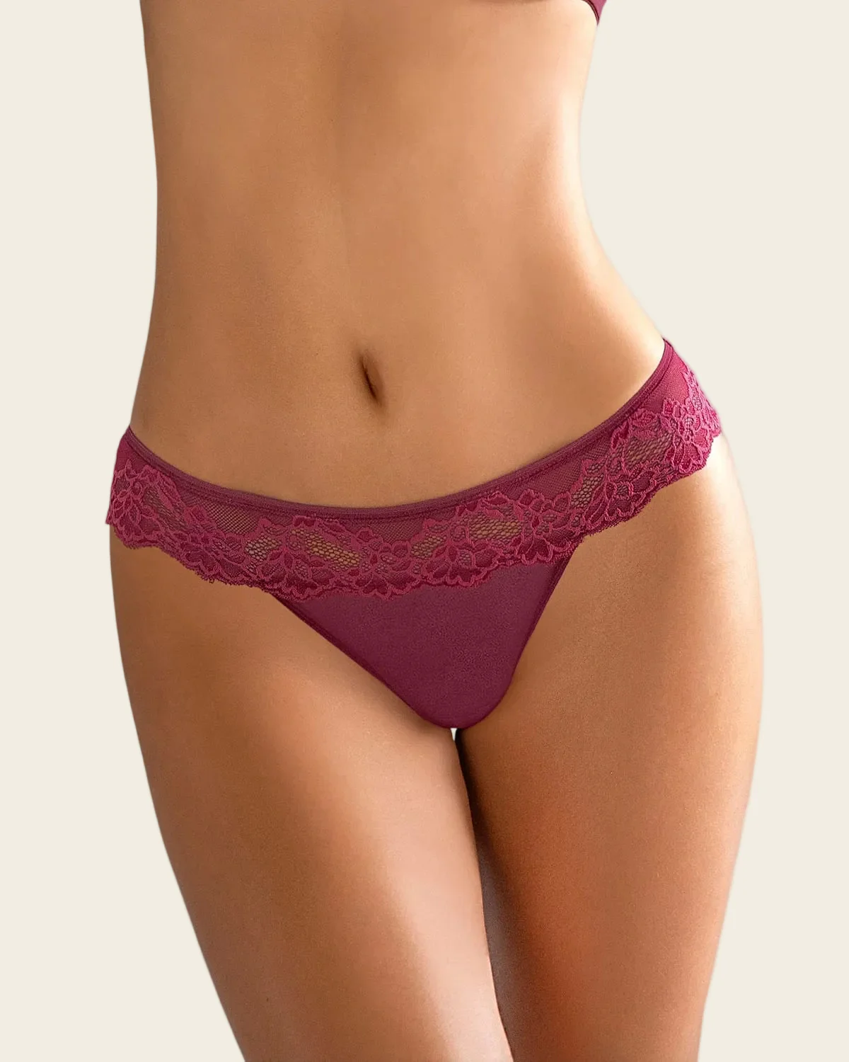 Sheer Lace Low Rise Cheeky Knicker - Image 11
