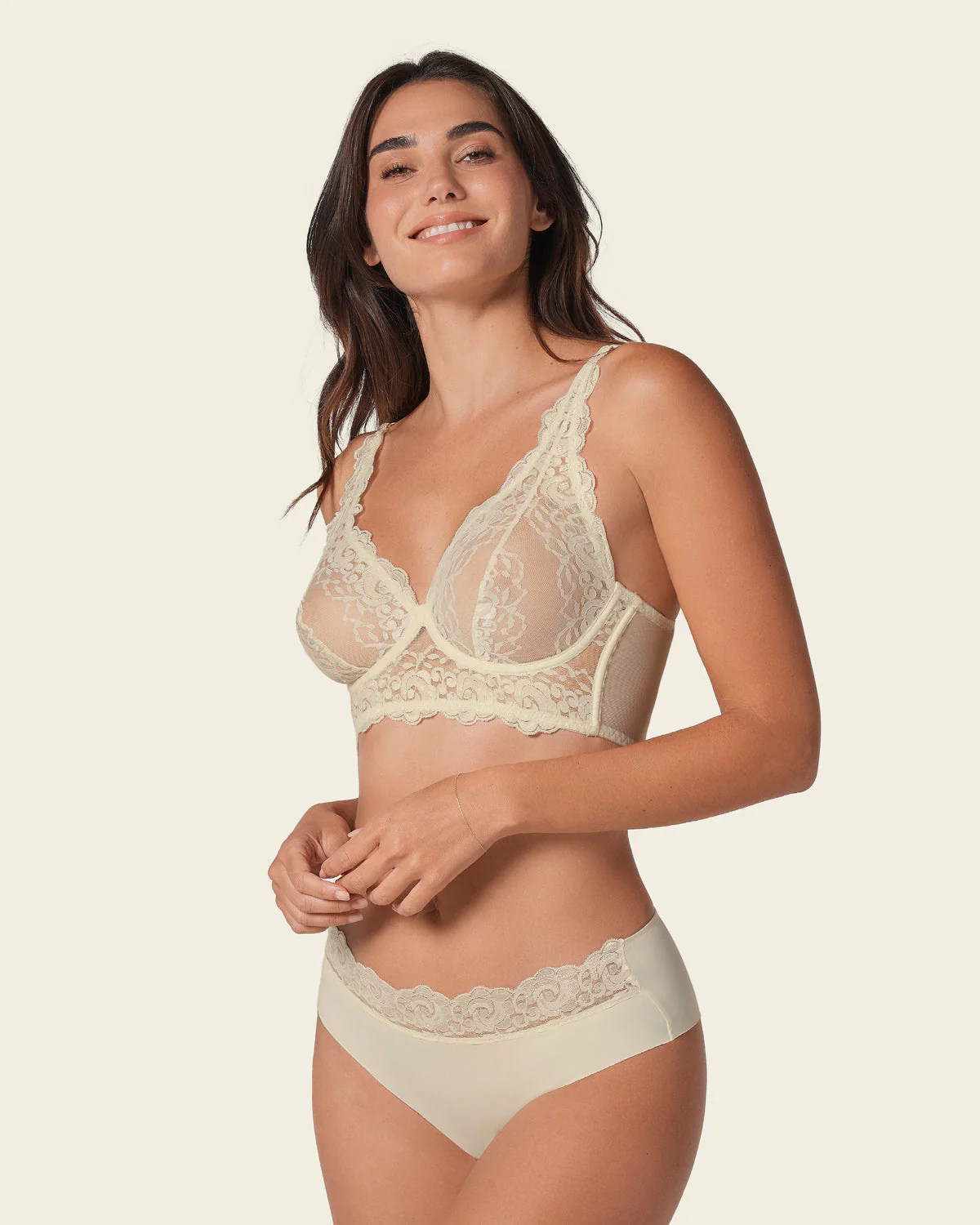 Sheer Lace Underwire Bustier Bra - Image 8