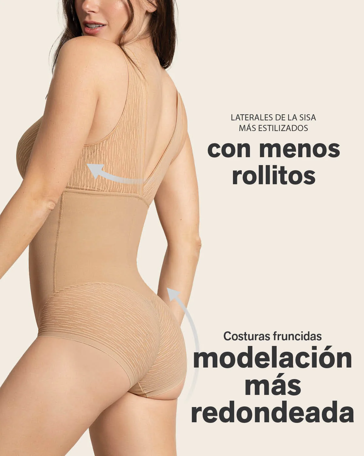 Sheer Stripe Detail Sculpting Bodysuit - Image 14
